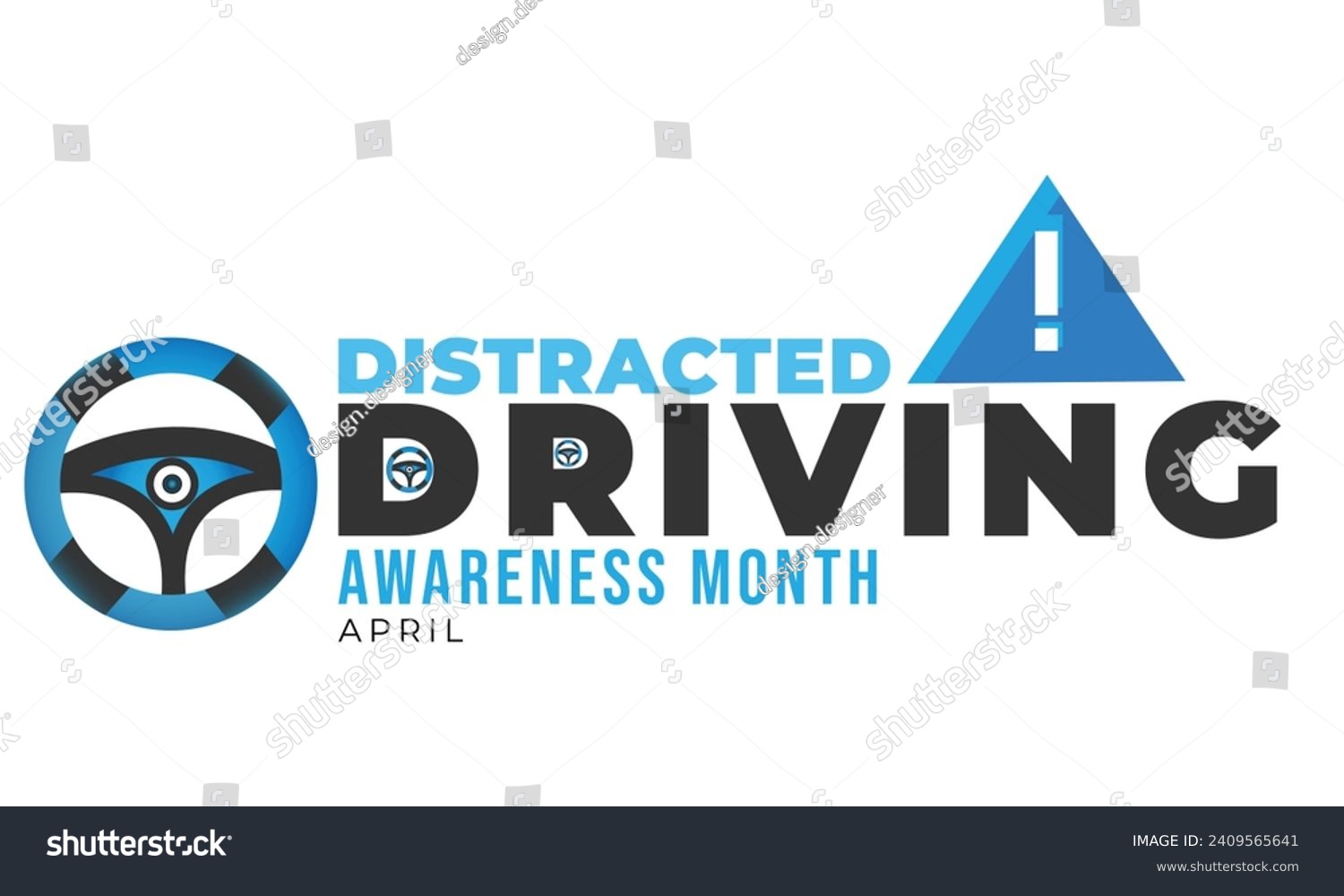 Distracted Driving Awareness Month. background, - Royalty Free Stock ...