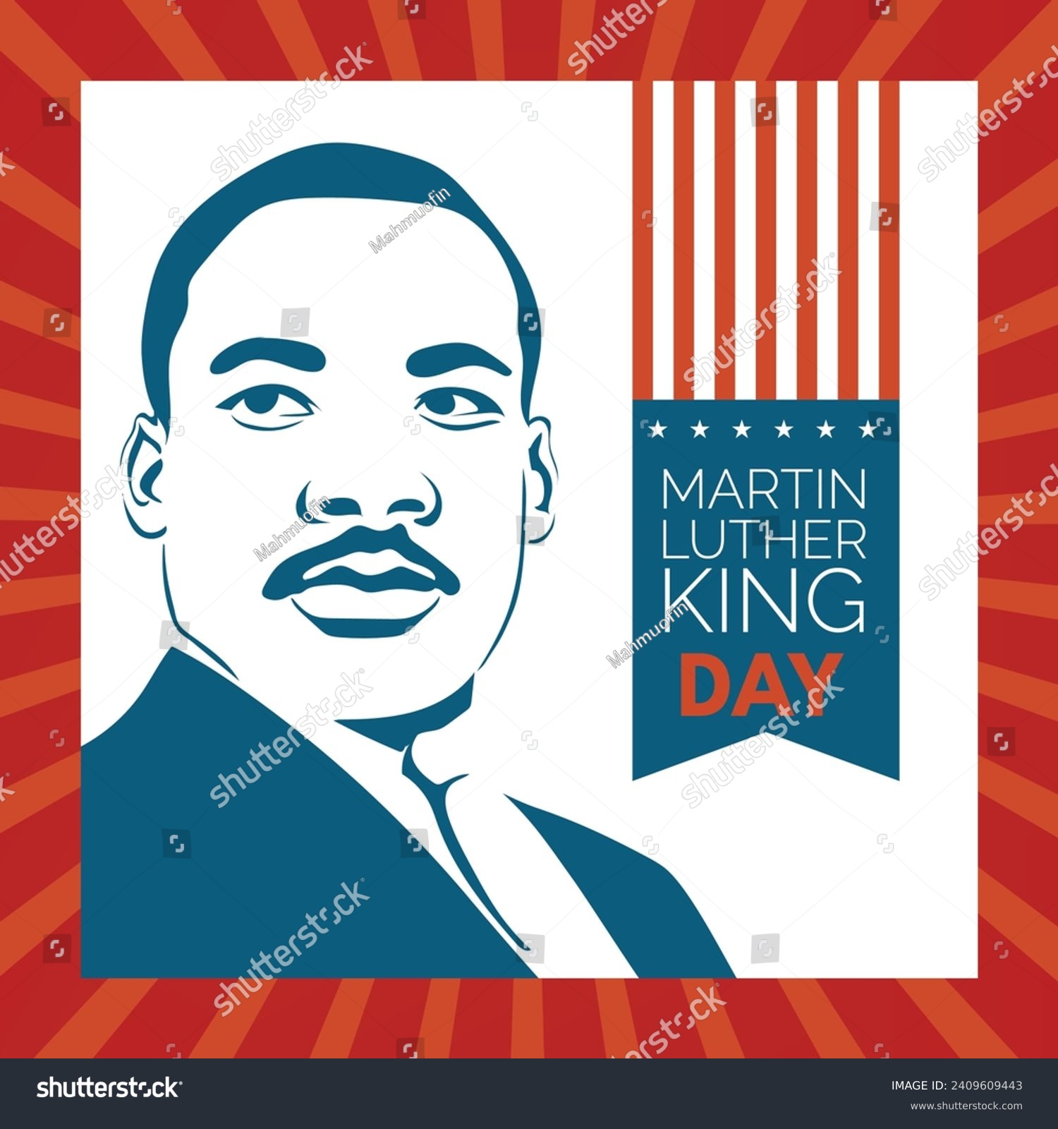 martin luther king jr. day, Illustration of MLK - Royalty Free Stock ...