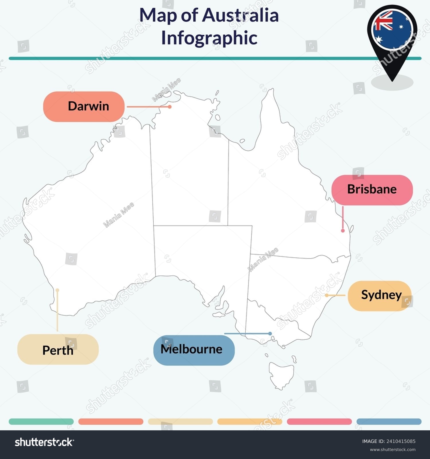 Infographic of Australia map. Map infographic - Royalty Free Stock ...