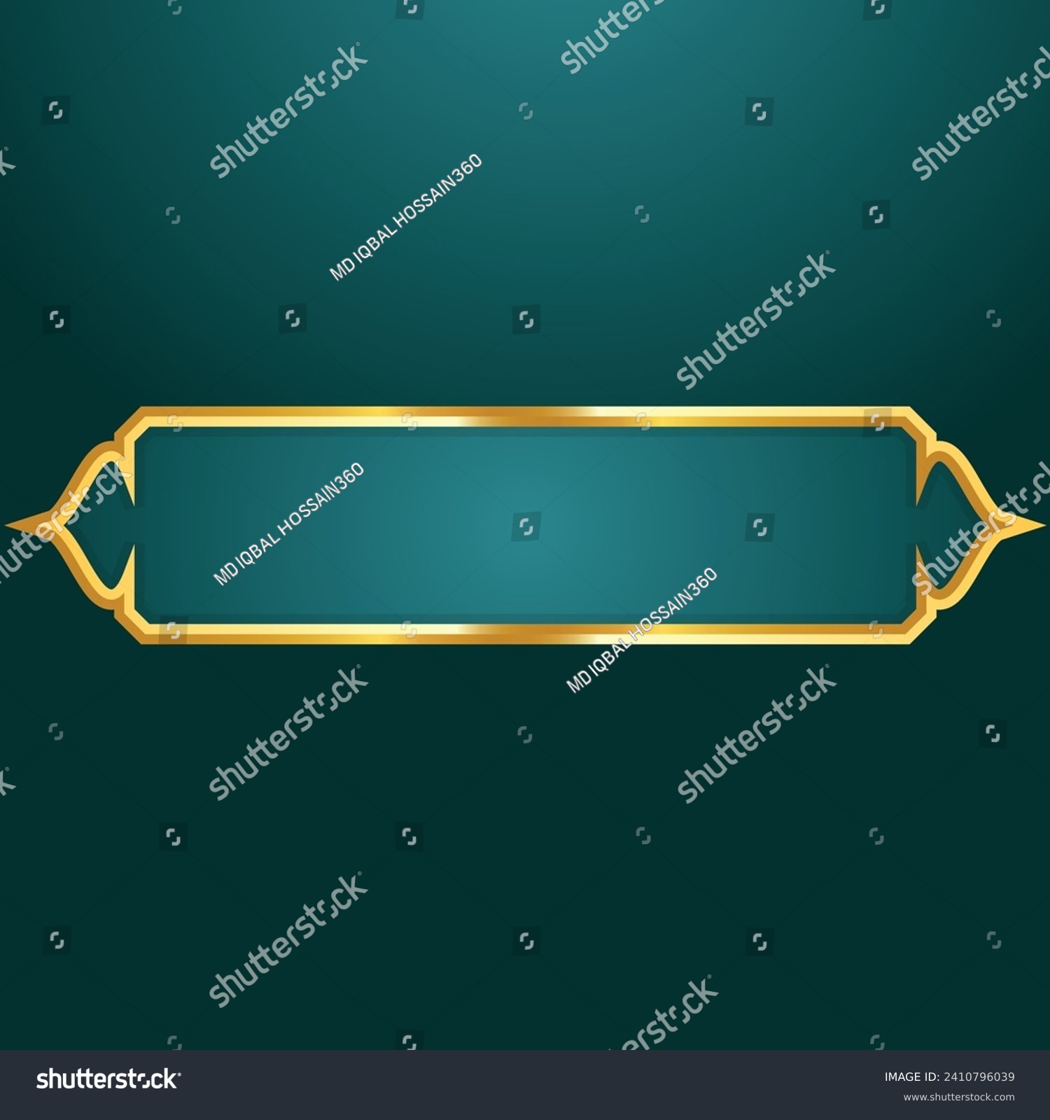 Banner shape text box islamic frame pattern - Royalty Free Stock Vector ...