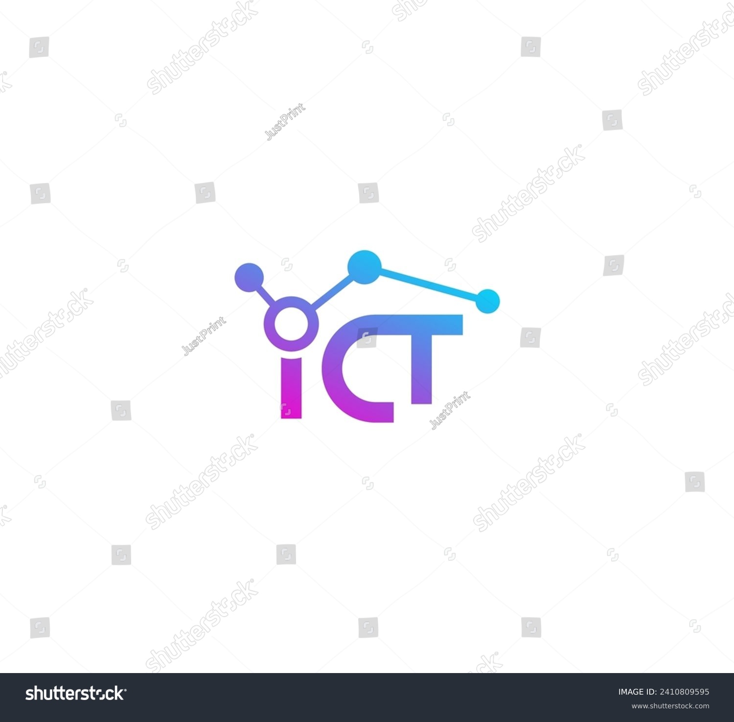 ict logo EPS Vector Template. - Royalty Free Stock Vector 2410809595 ...