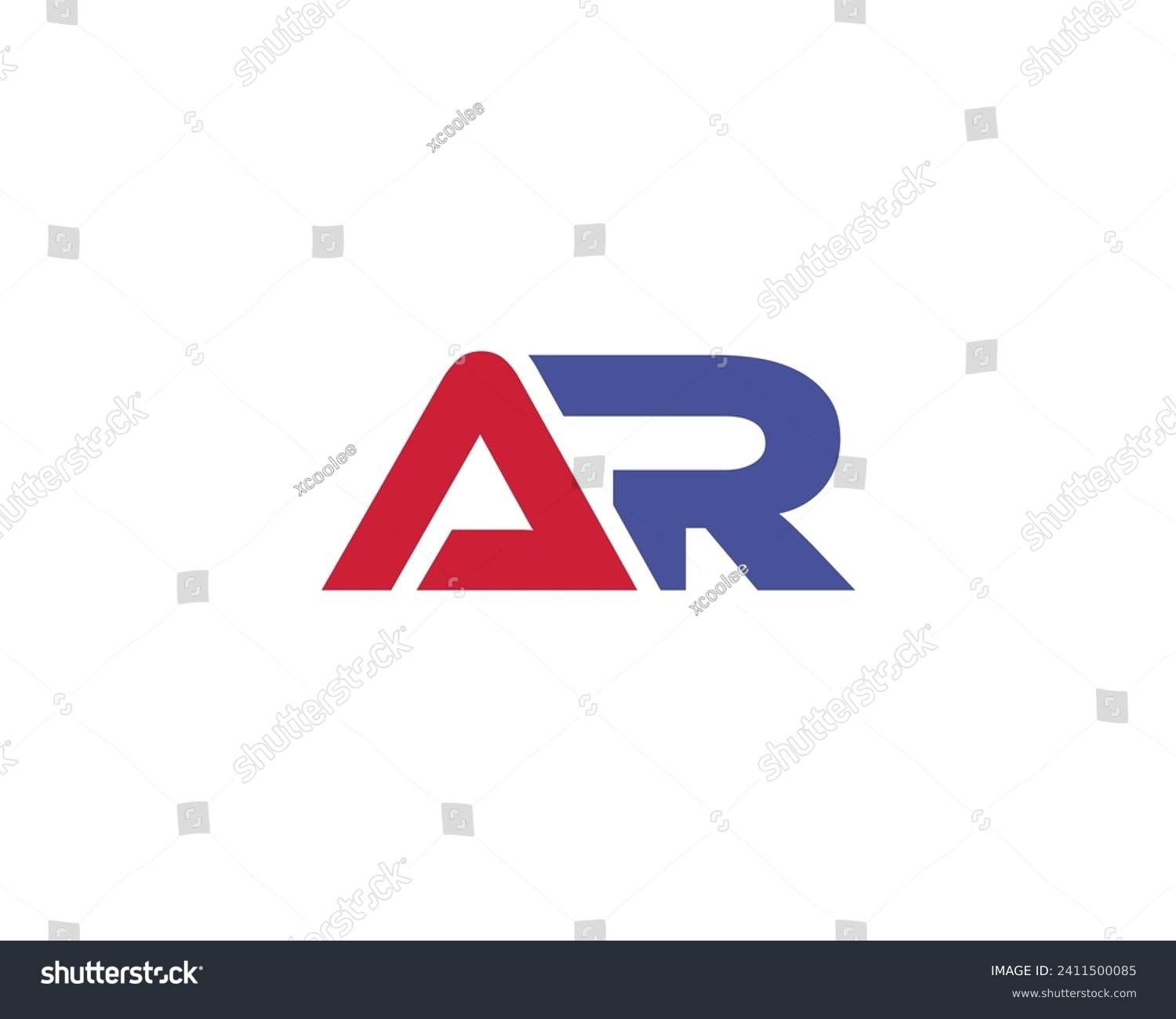 Ar Logo Design Vector Template Royalty Free Stock Vector 2411500085