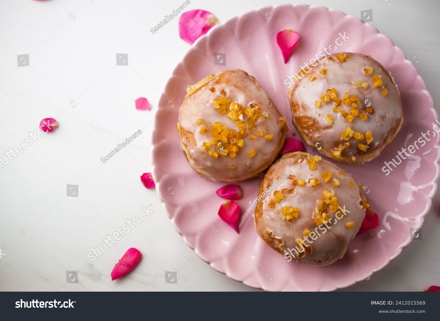 Polish donuts with icing, Fat Thursday #2412015569