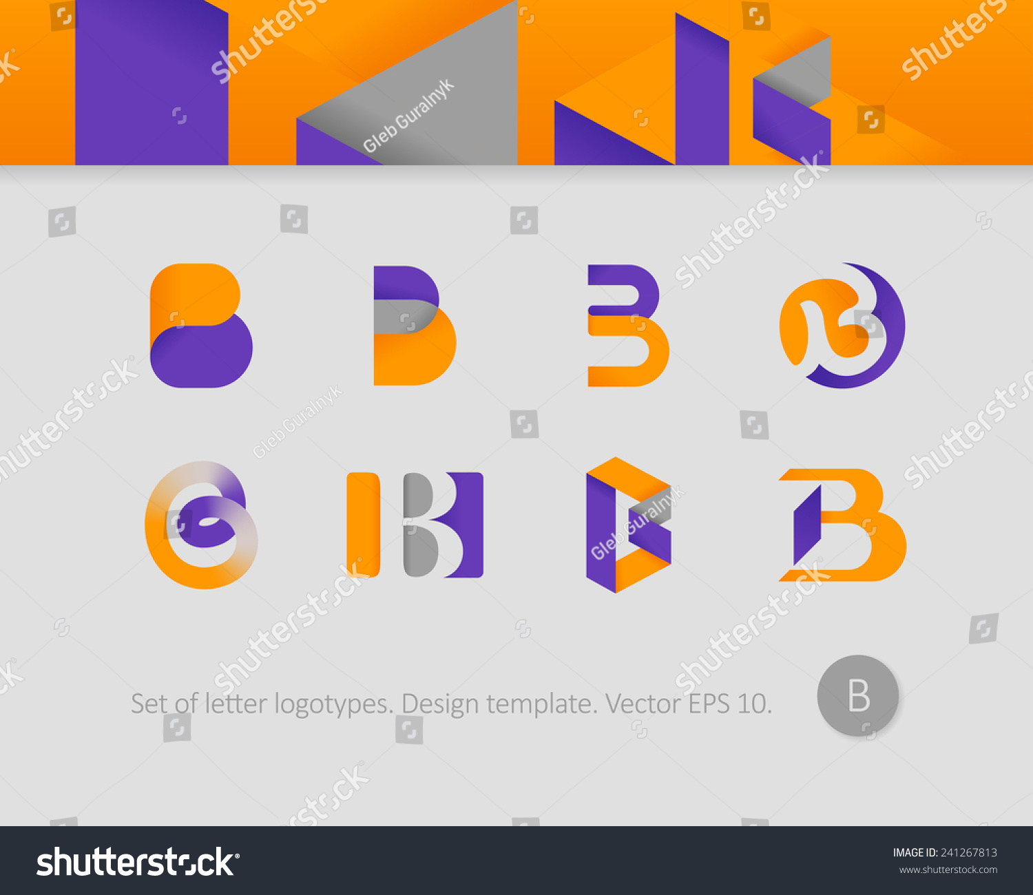 Logo Design Templates. Stylized Letter B. - Royalty Free Stock Vector ...