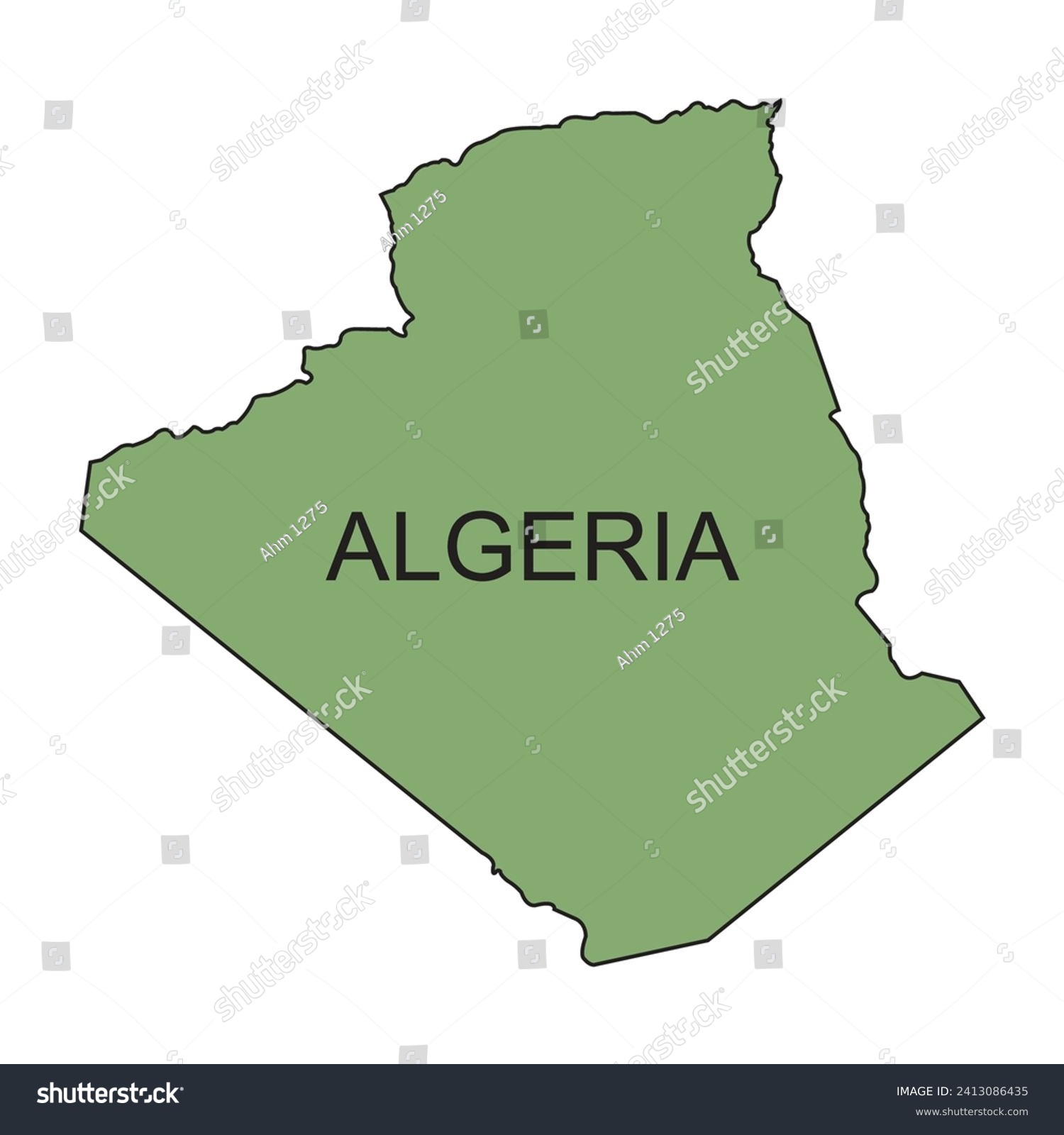 Algeria country map vector illustration symbol - Royalty Free Stock ...