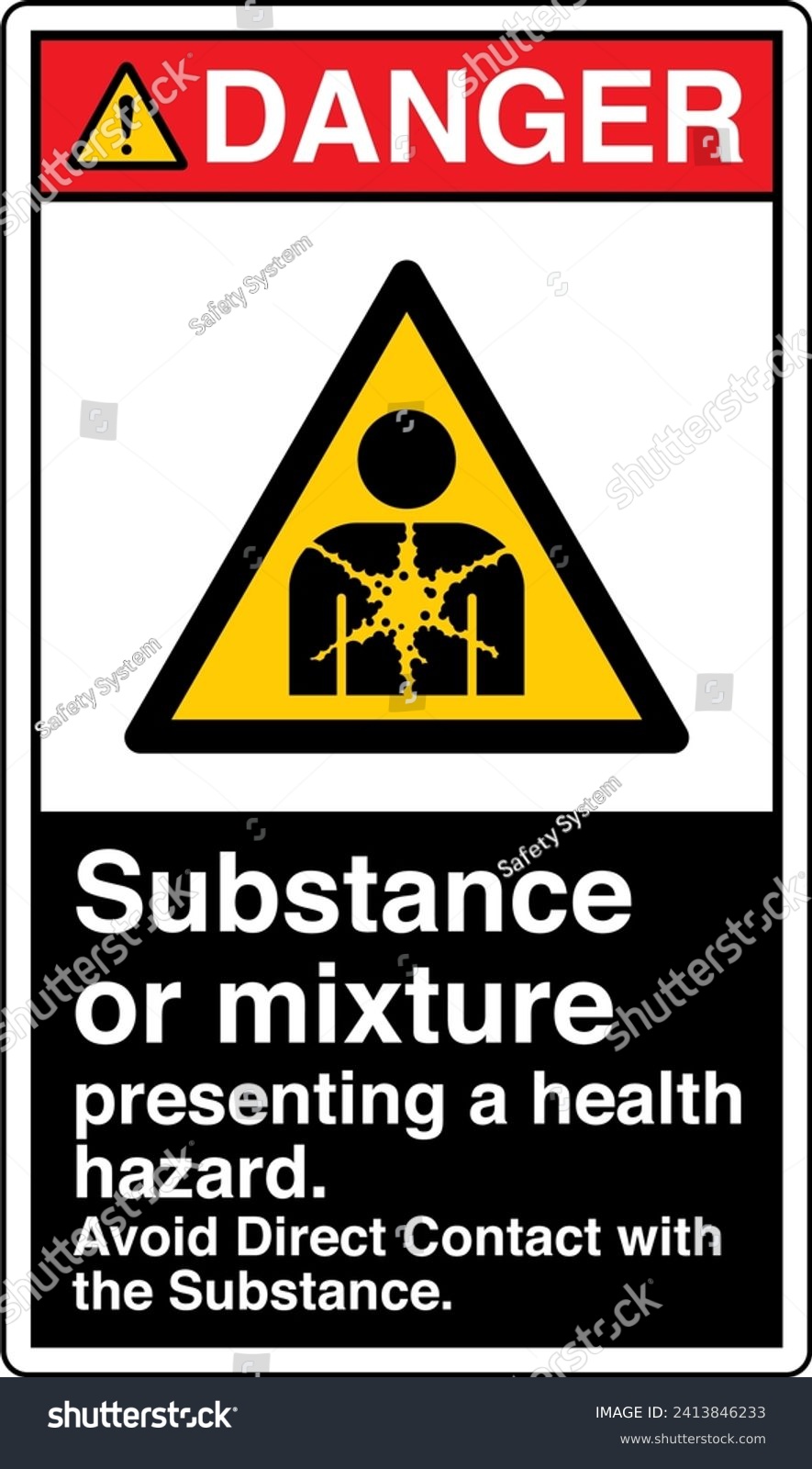 ANSI Z535 Safety Sign Marking Label Symbol - Royalty Free Stock Vector ...