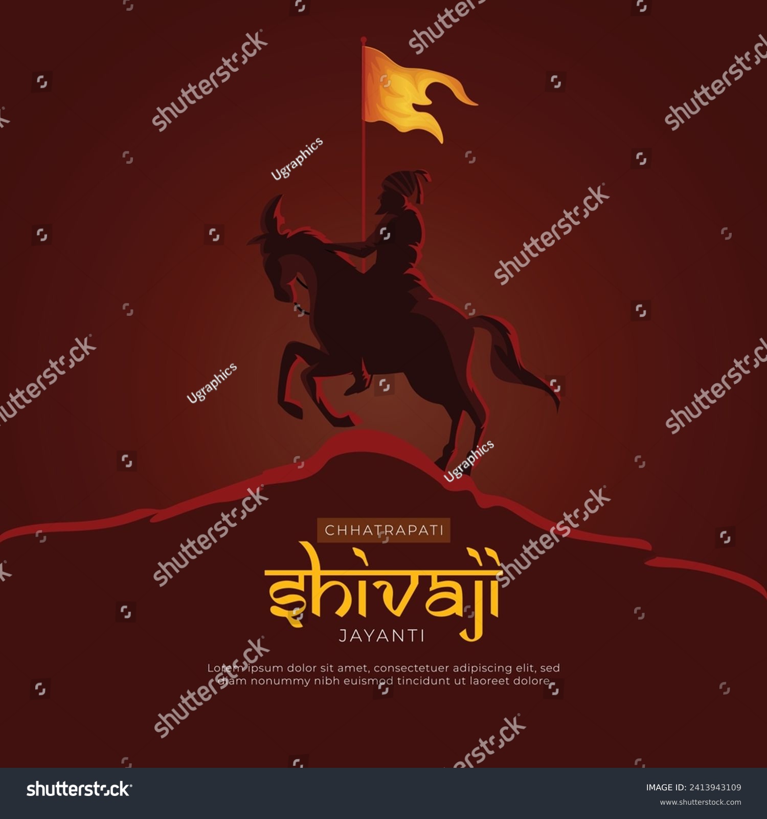 Happy Chhatrapati Shivaji Maharaj Jayanti - Royalty Free Stock Vector ...