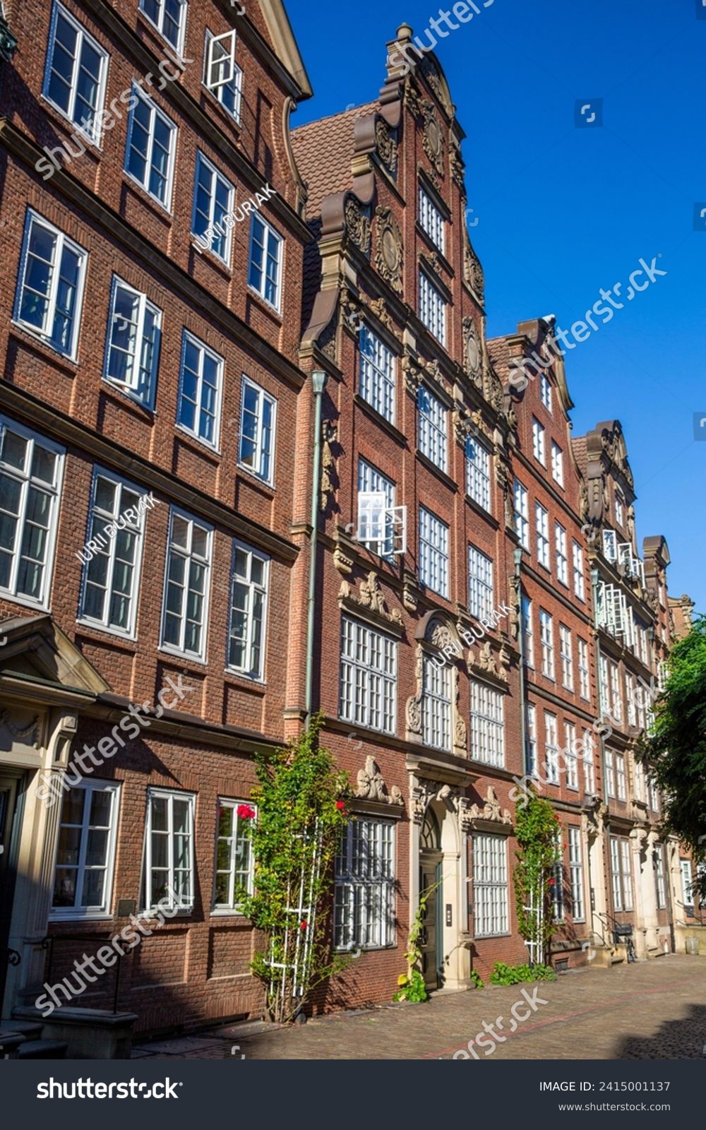 Historical houses in the Composers Quarter in Hamburg #2415001137