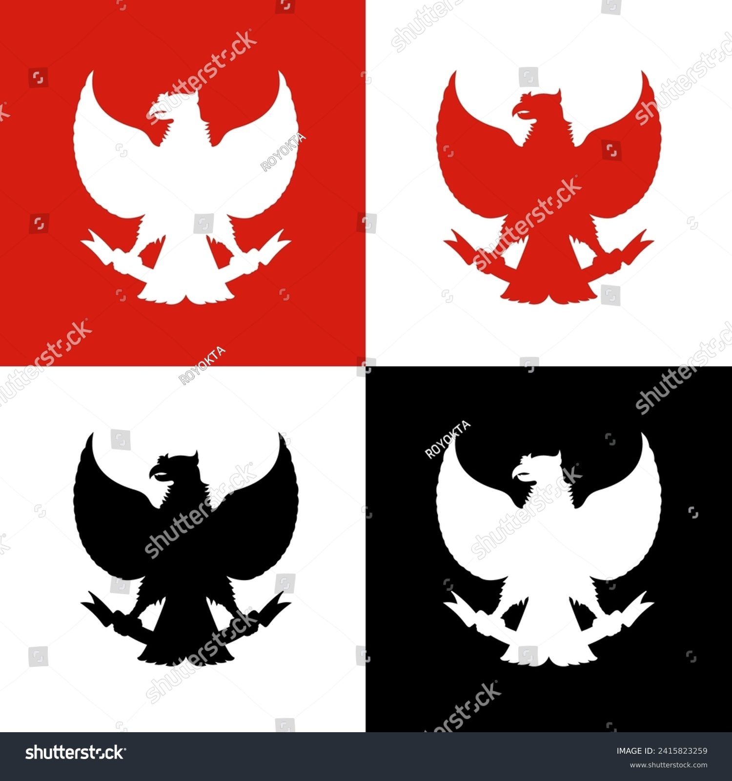 Garuda Pancasila, Symbol Of Indonesia Country. - Royalty Free Stock ...