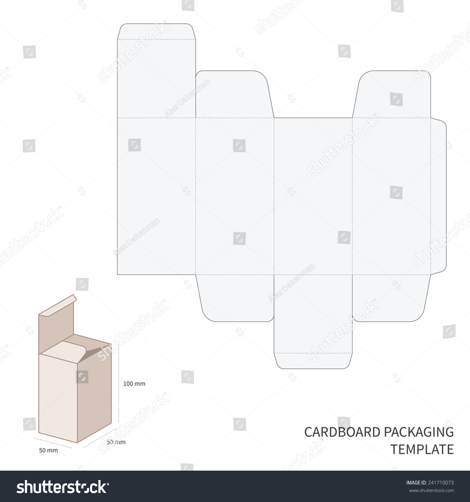 bitmap cardboard packaging template with cutting - Royalty Free Stock ...