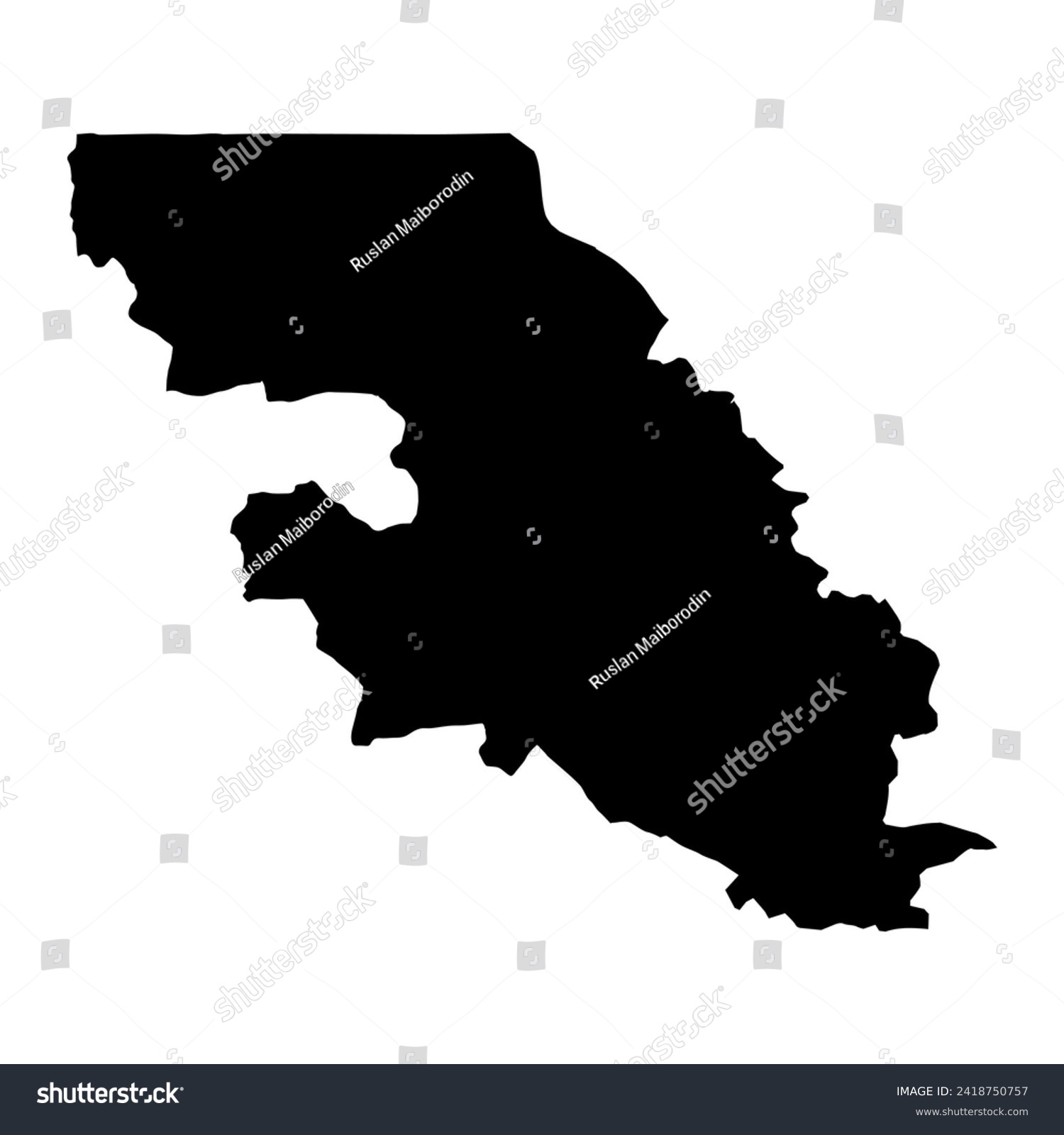 Falaba District map, administrative division of Sierra Leone. Vector illustration. #2418750757