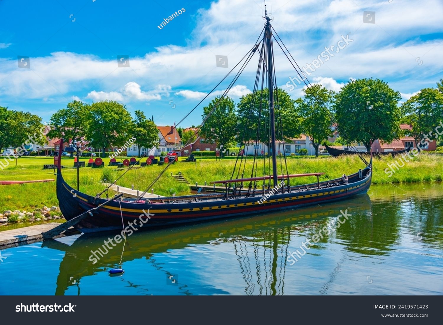 Reconstructed viking ships at the port of Roskilde, Denmark. #2419571423