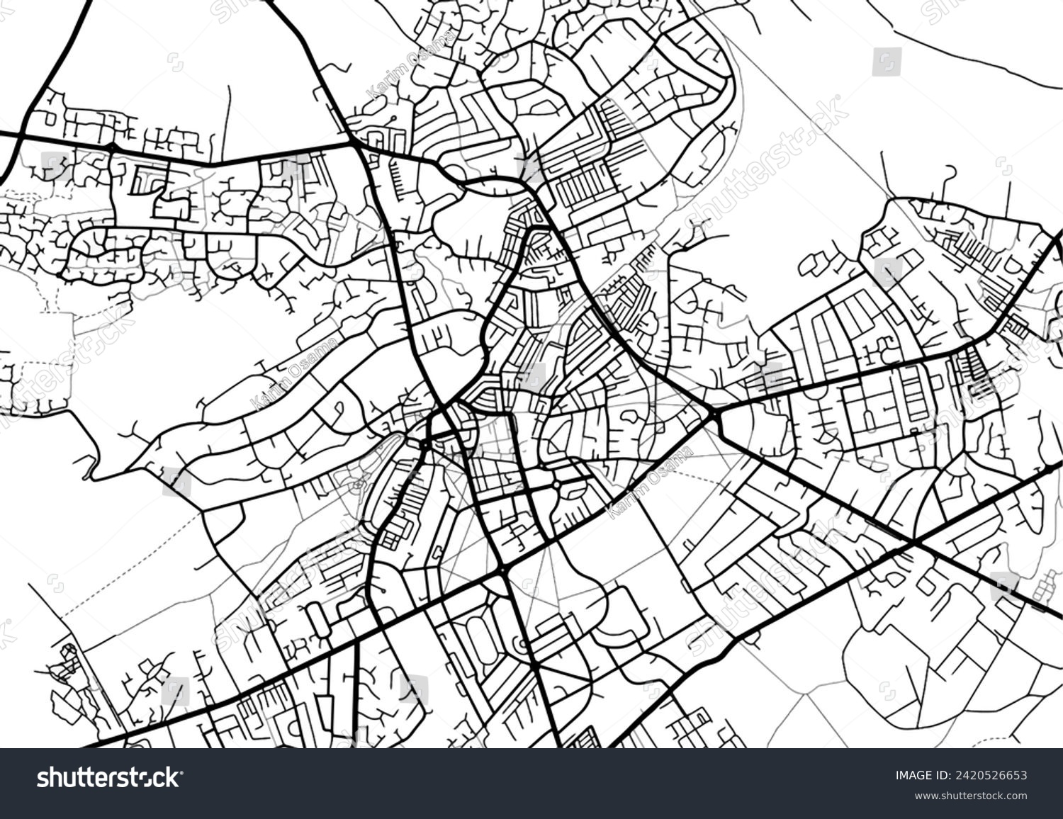 Vector city map of Harrogate in the United - Royalty Free Stock Vector ...