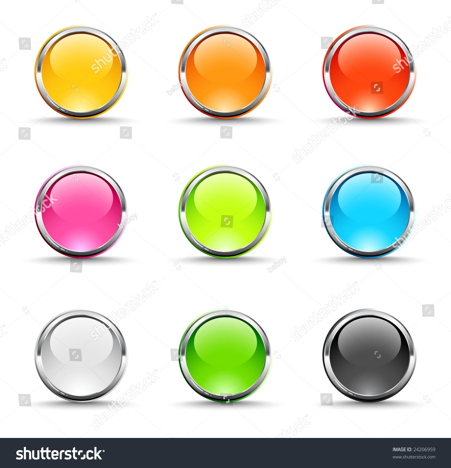 shiny round icons - Royalty Free Stock Vector 24206959 - Avopix.com