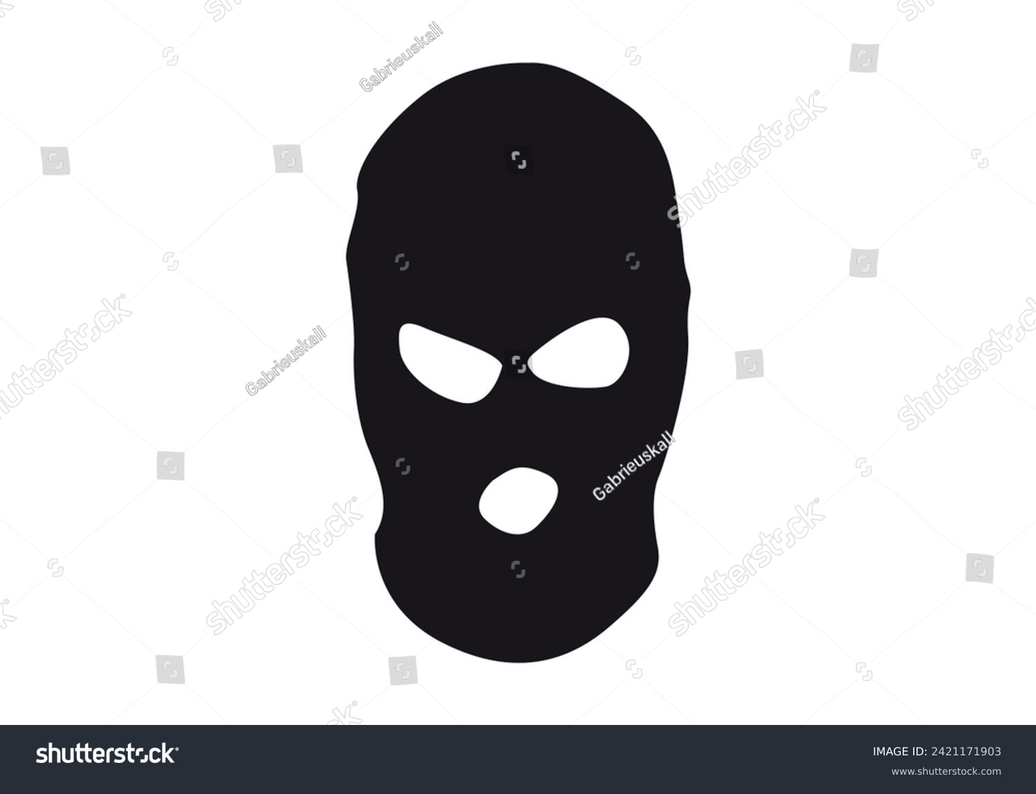 Thief or criminal mask black icon. #2421171903