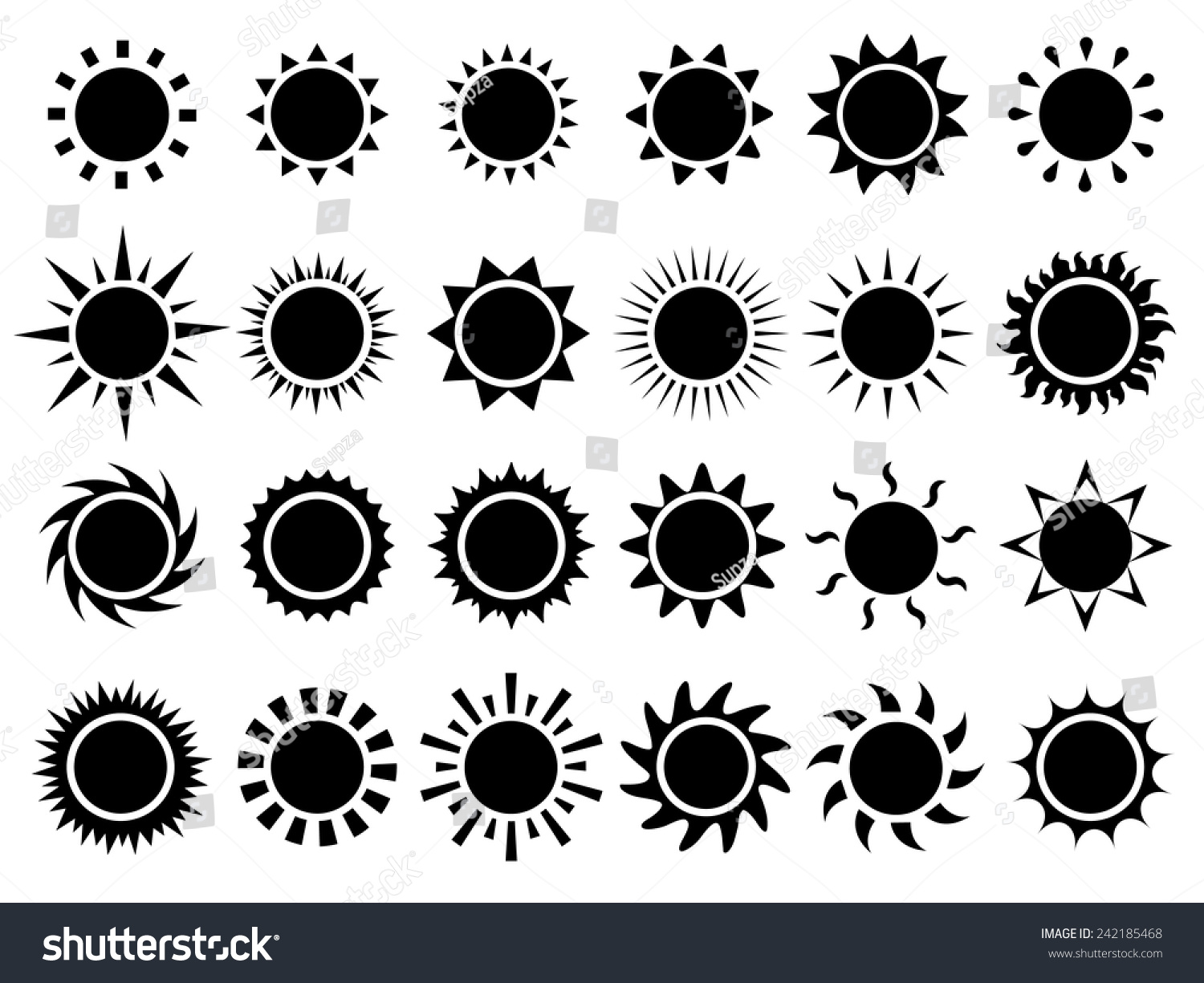 Set of sun icons #242185468