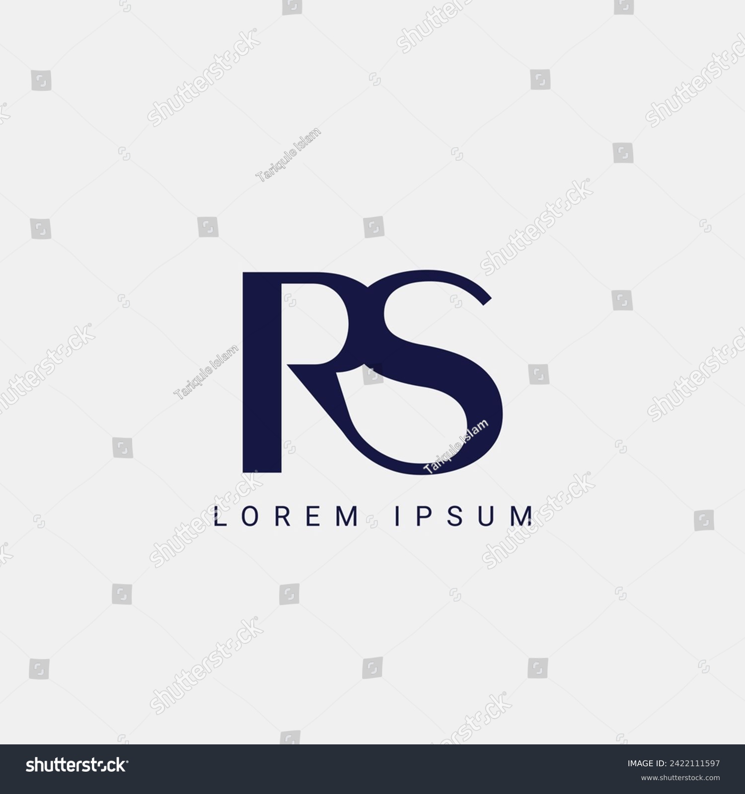 RS logo. R S design. White RS letter. RS, R S - Royalty Free Stock ...