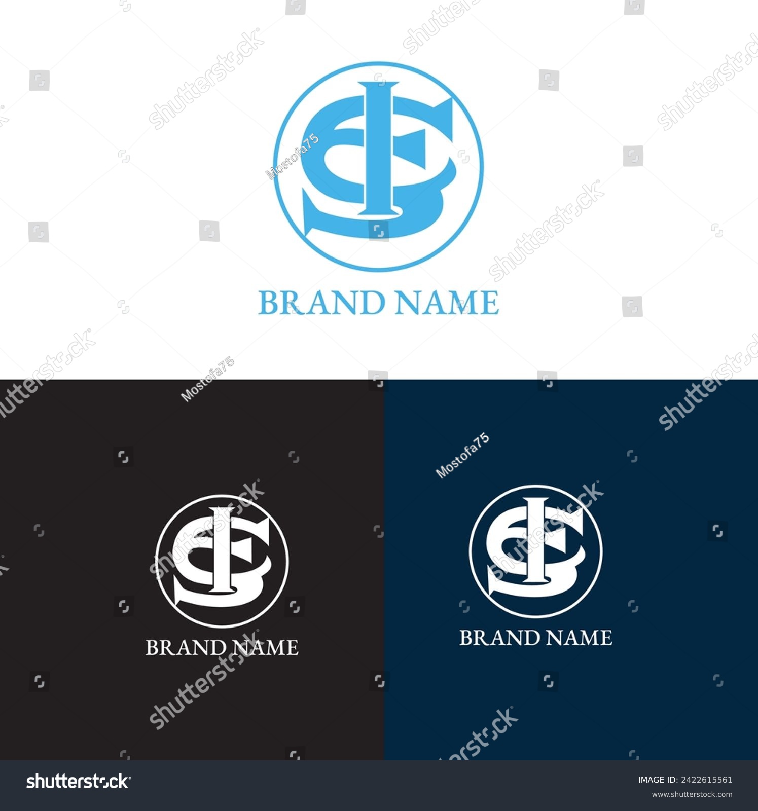 ICS company logo vector template. Vector logo - Royalty Free Stock ...