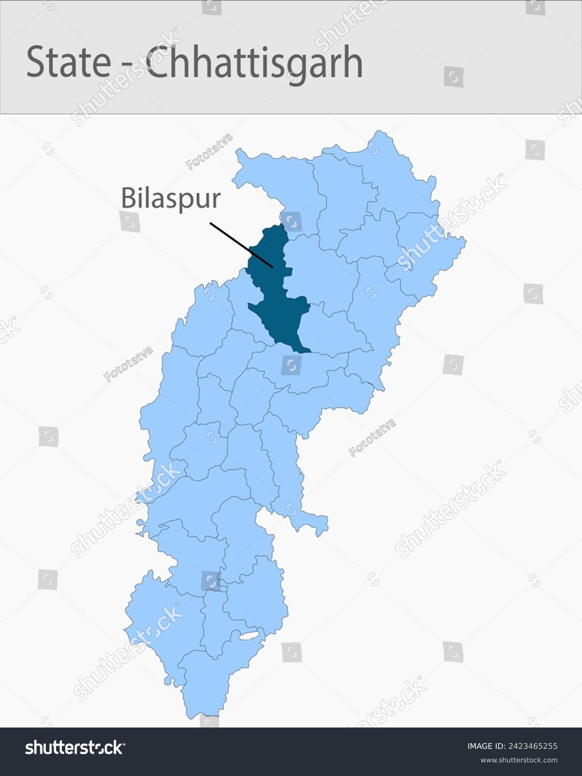 Bilaspur Map, Bilaspur district map, - Royalty Free Stock Vector ...