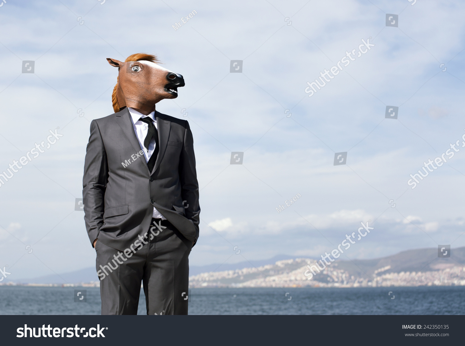 Horse Head Businessman #242350135