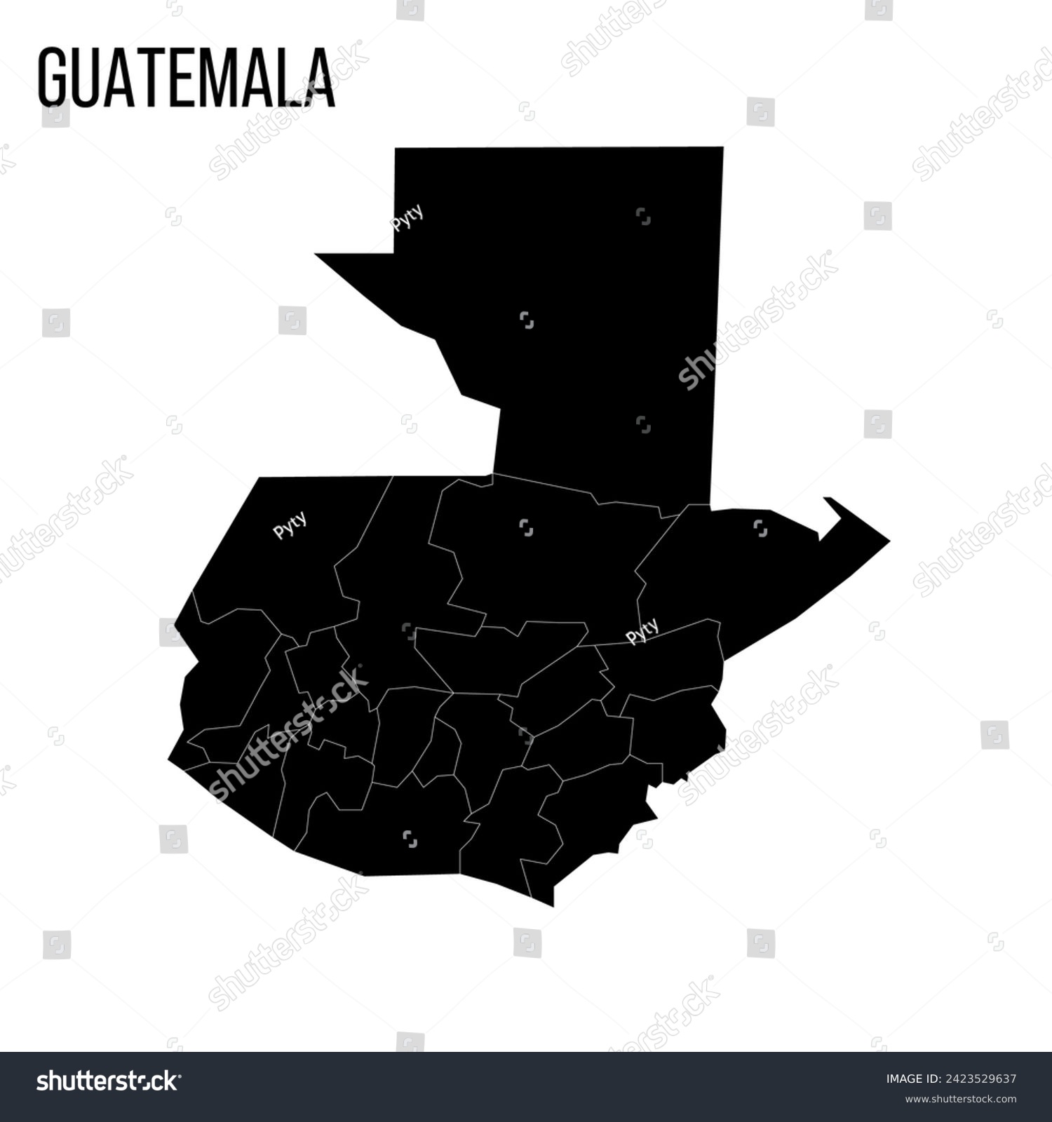 Guatemala political map of administrative - Royalty Free Stock Vector ...