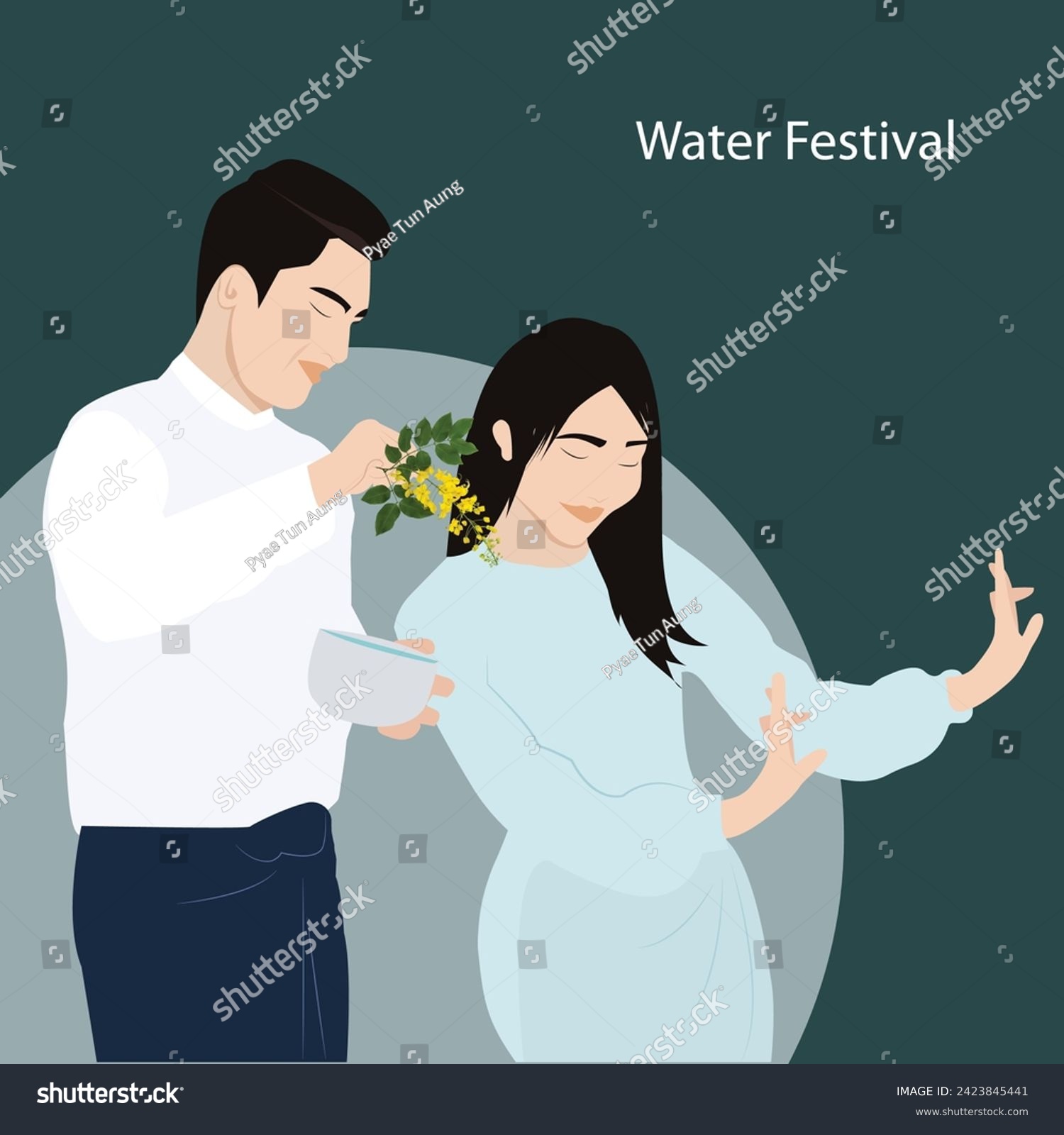 What is the water festival in Myanmar? The water - Royalty Free Stock ...