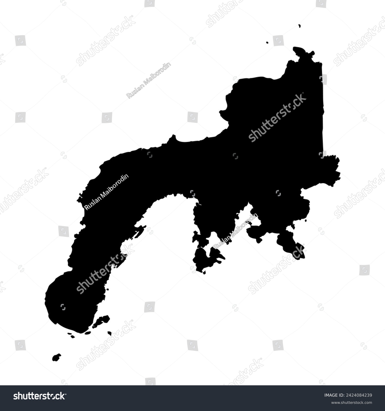 Zamboanga Peninsula Region map, administrative - Royalty Free Stock ...