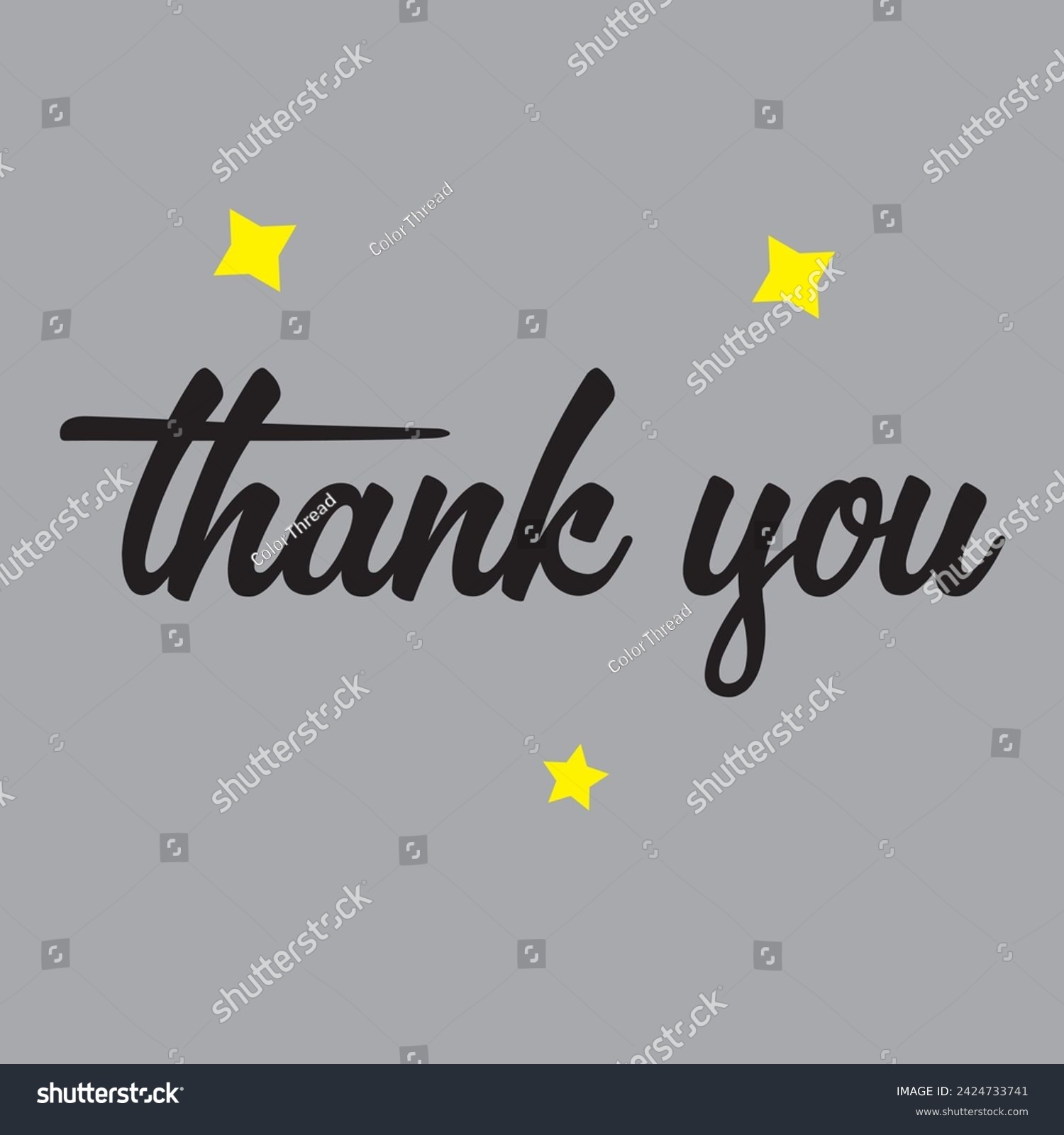 Thank You hand drawn lettering. Handwritten - Royalty Free Stock Vector ...