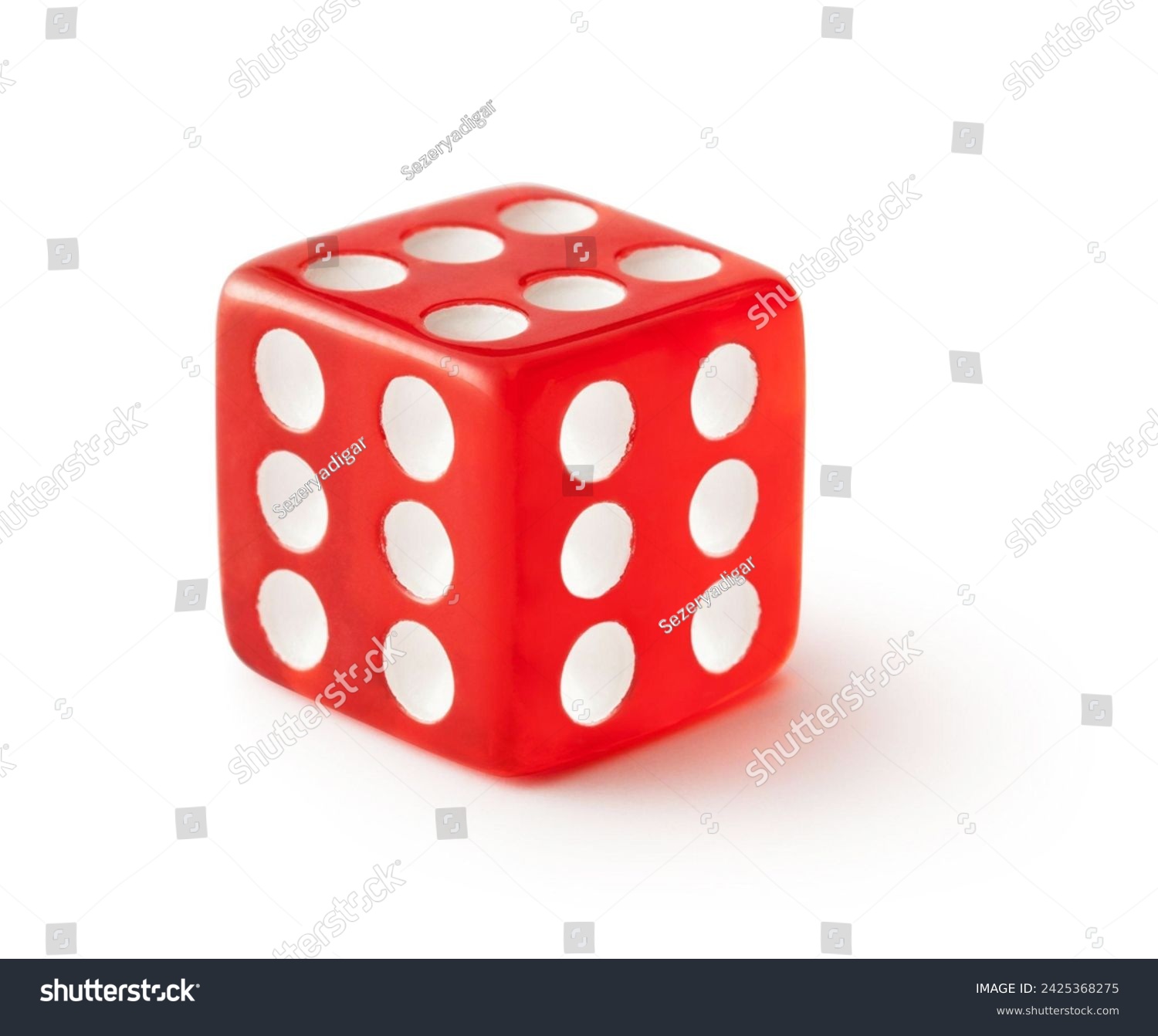 Red Dice with clipping paths abstract white background #2425368275
