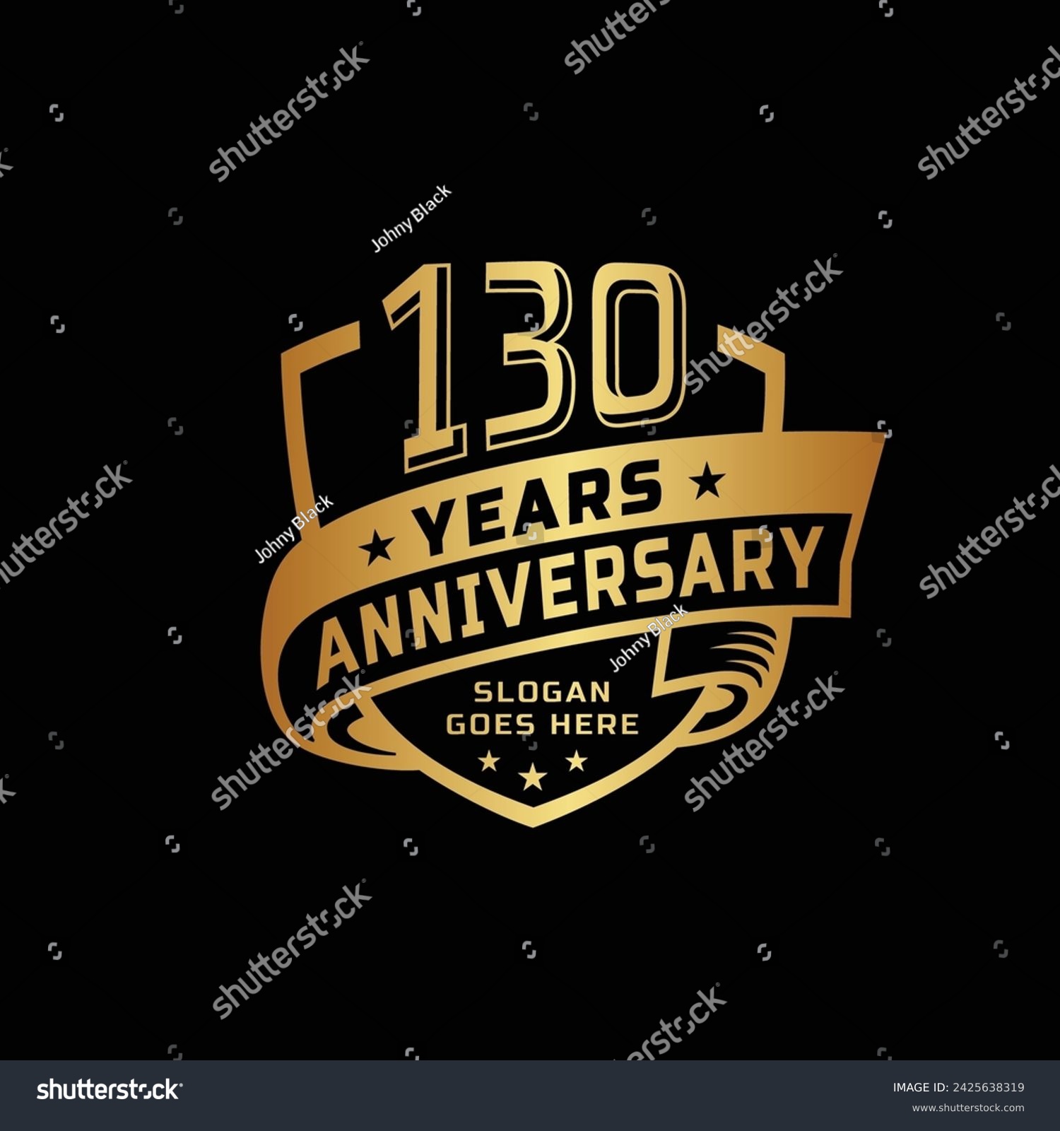 130 years anniversary celebration design - Royalty Free Stock Vector ...