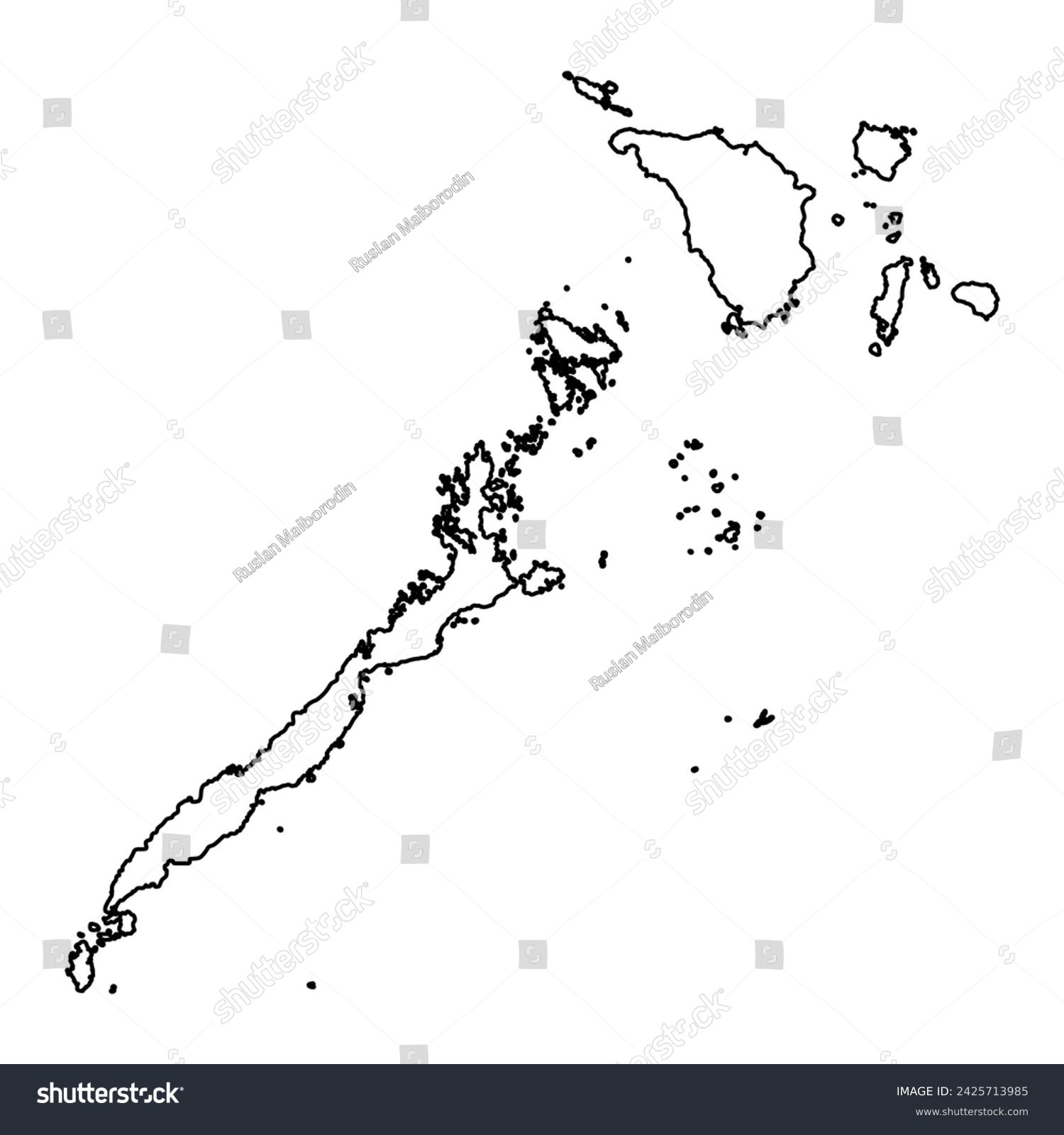 Mimaropa Region map, administrative division of - Royalty Free Stock ...