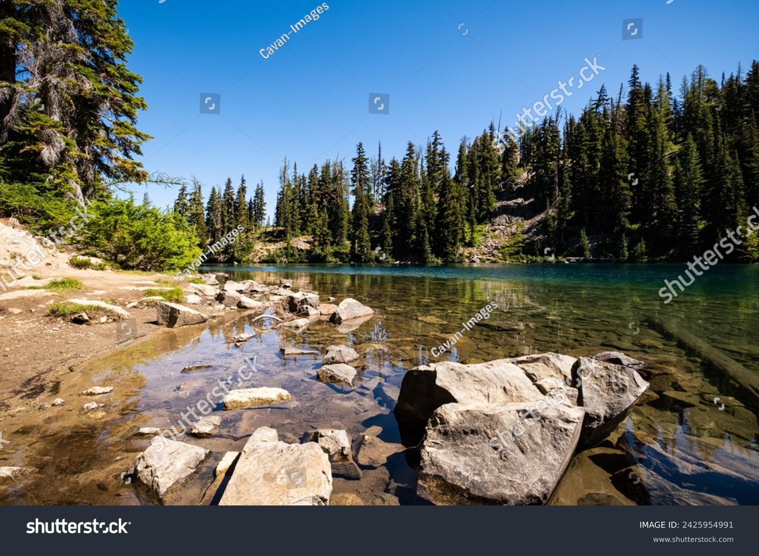 Blue Lake in North Cascades National Park in Washington State. #2425954991