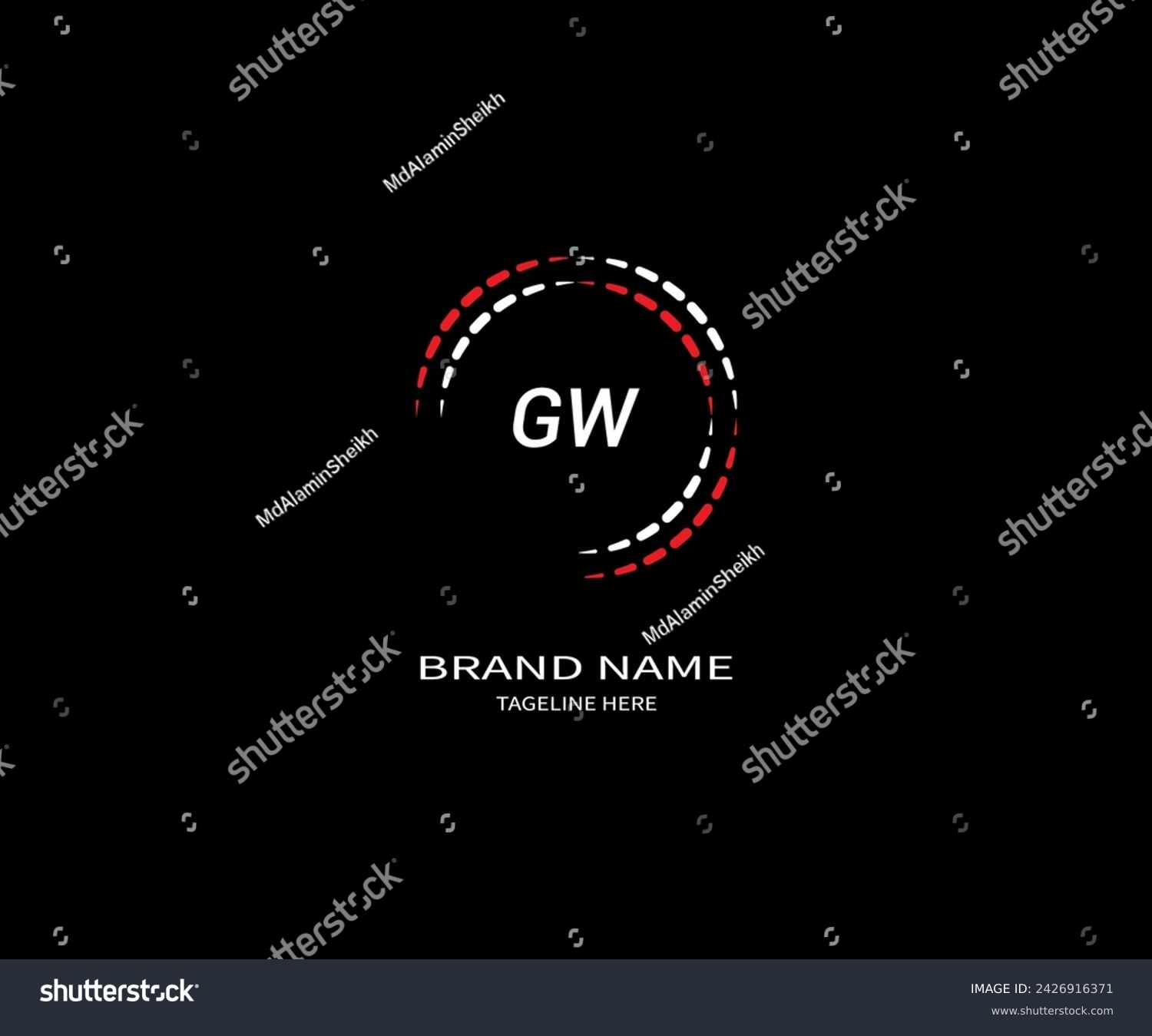 GW letter logo Design. Unique attractive - Royalty Free Stock Vector ...