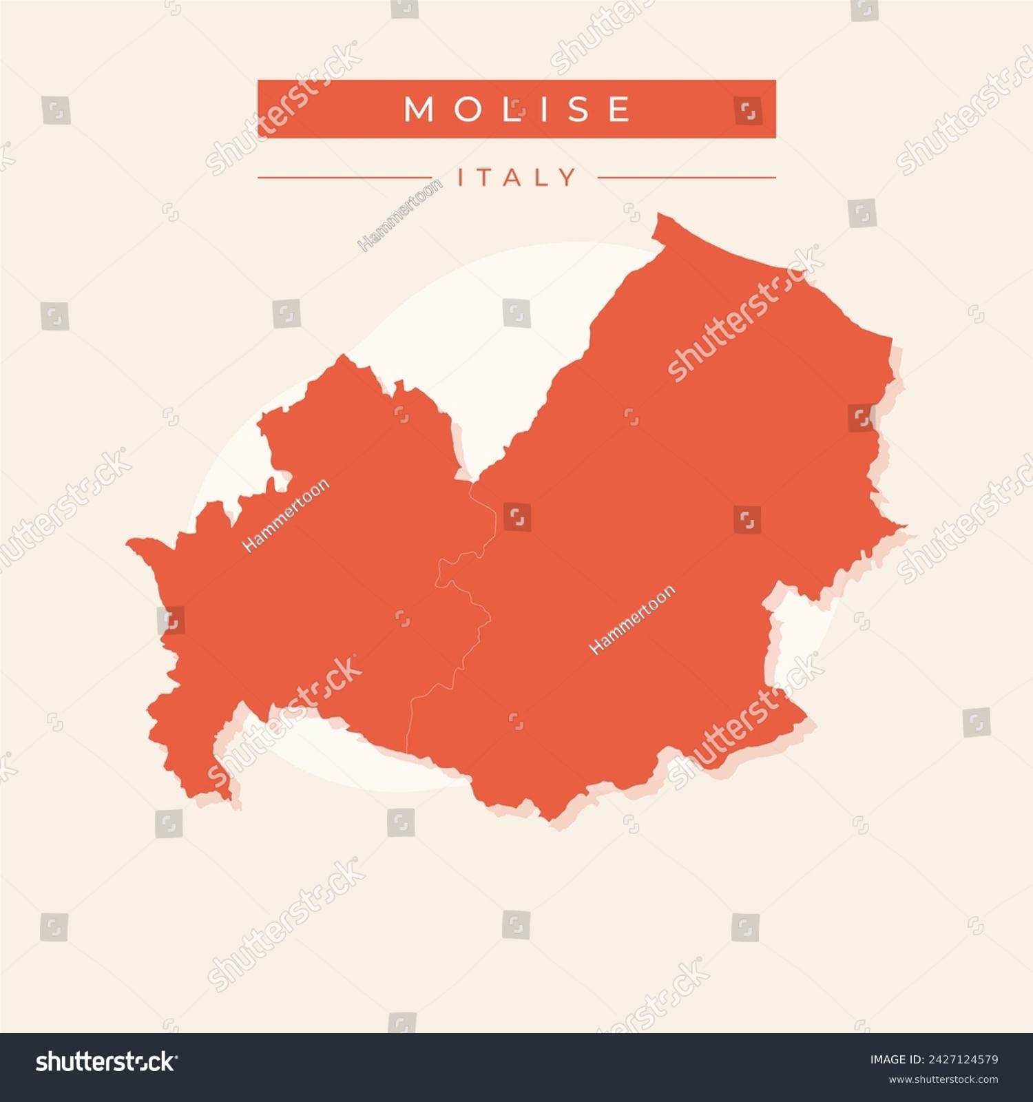 Molise (Autonomous region of Italy) map vector - Royalty Free Stock ...