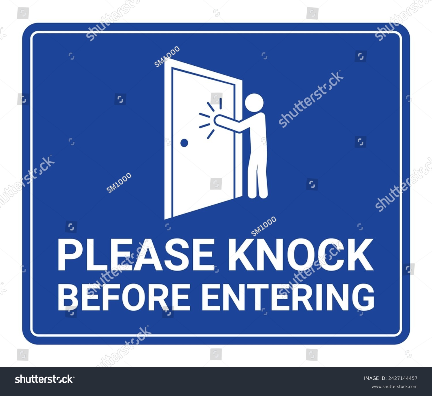 Please knock before entering sign - Royalty Free Stock Vector ...