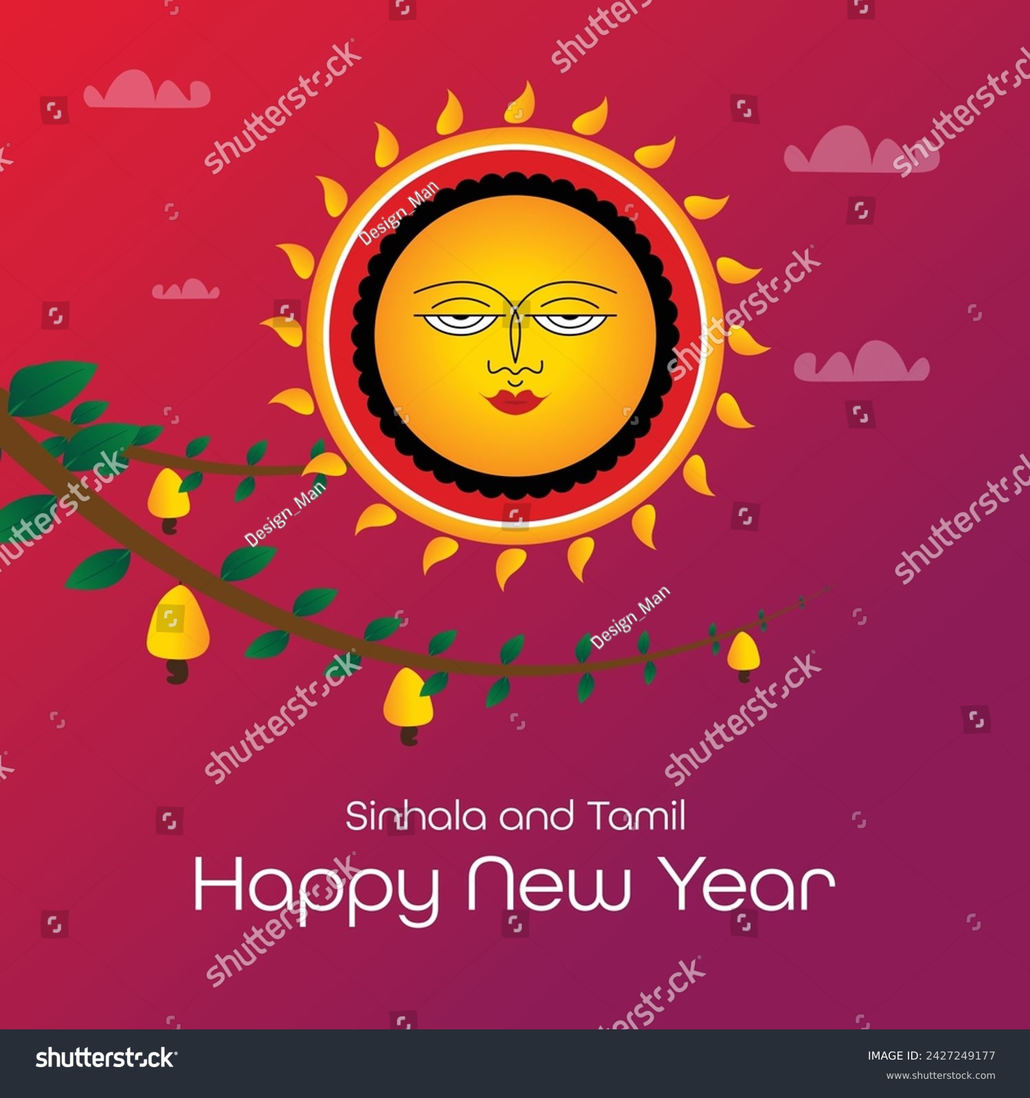 Sinhala and Tamil New Year. Sinhala Happy New - Royalty Free Stock ...