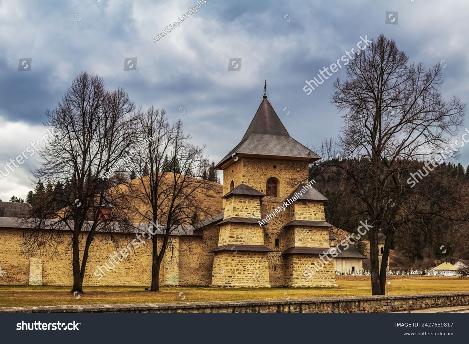 Sucevita Monastery Europe, Romania, Suchav region,  Sucevița, DN17A 169, 727510, 12.02.2024 year  #2427659817