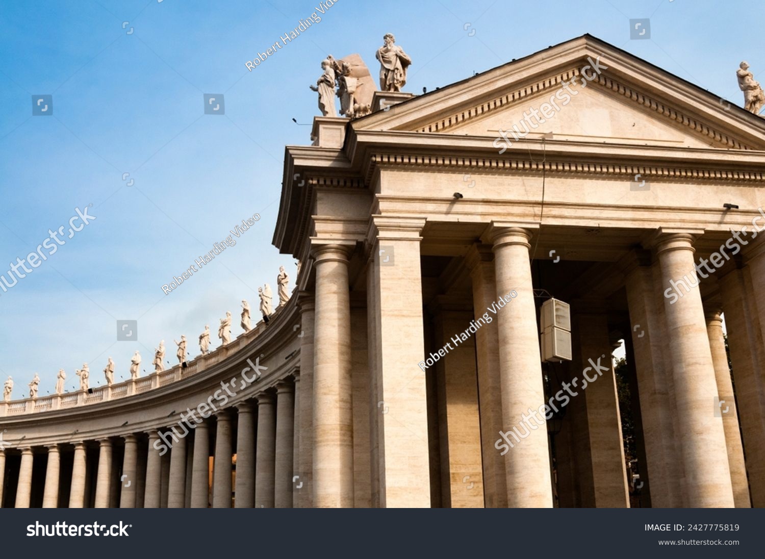 Statues of saints, bernini's colonnade, st. peter's square, vatican city, unesco world heritage site, rome, lazio, italy, europe #2427775819