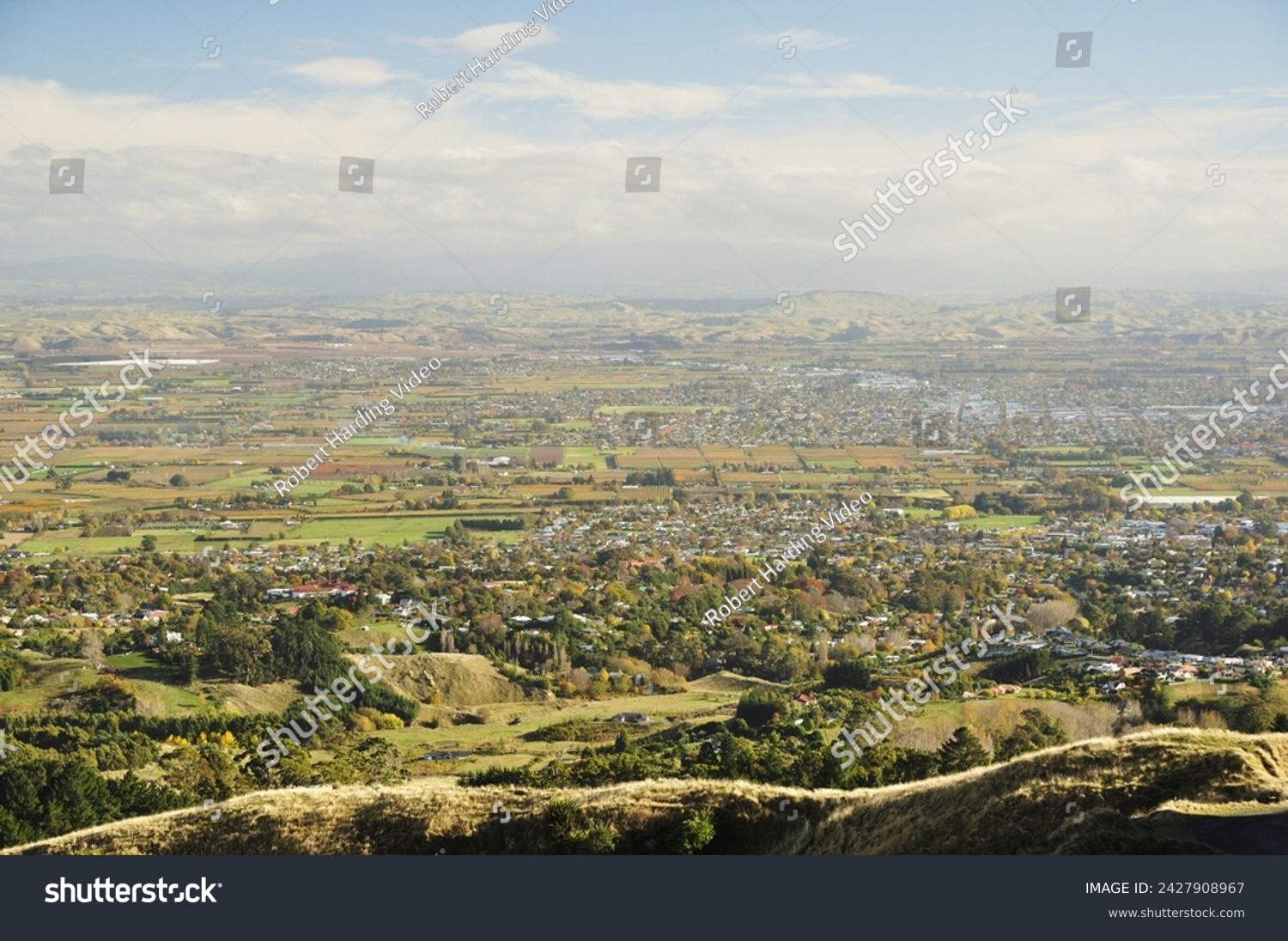View of havelock north and hastings from te mata peak, hawke's bay, north island, new zealand, pacific #2427908967