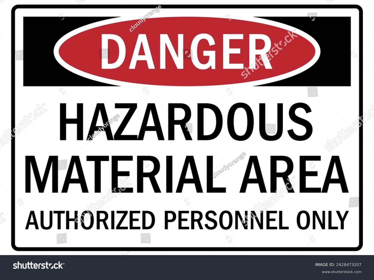 Hazardous area warning sign and labels - Royalty Free Stock Vector ...