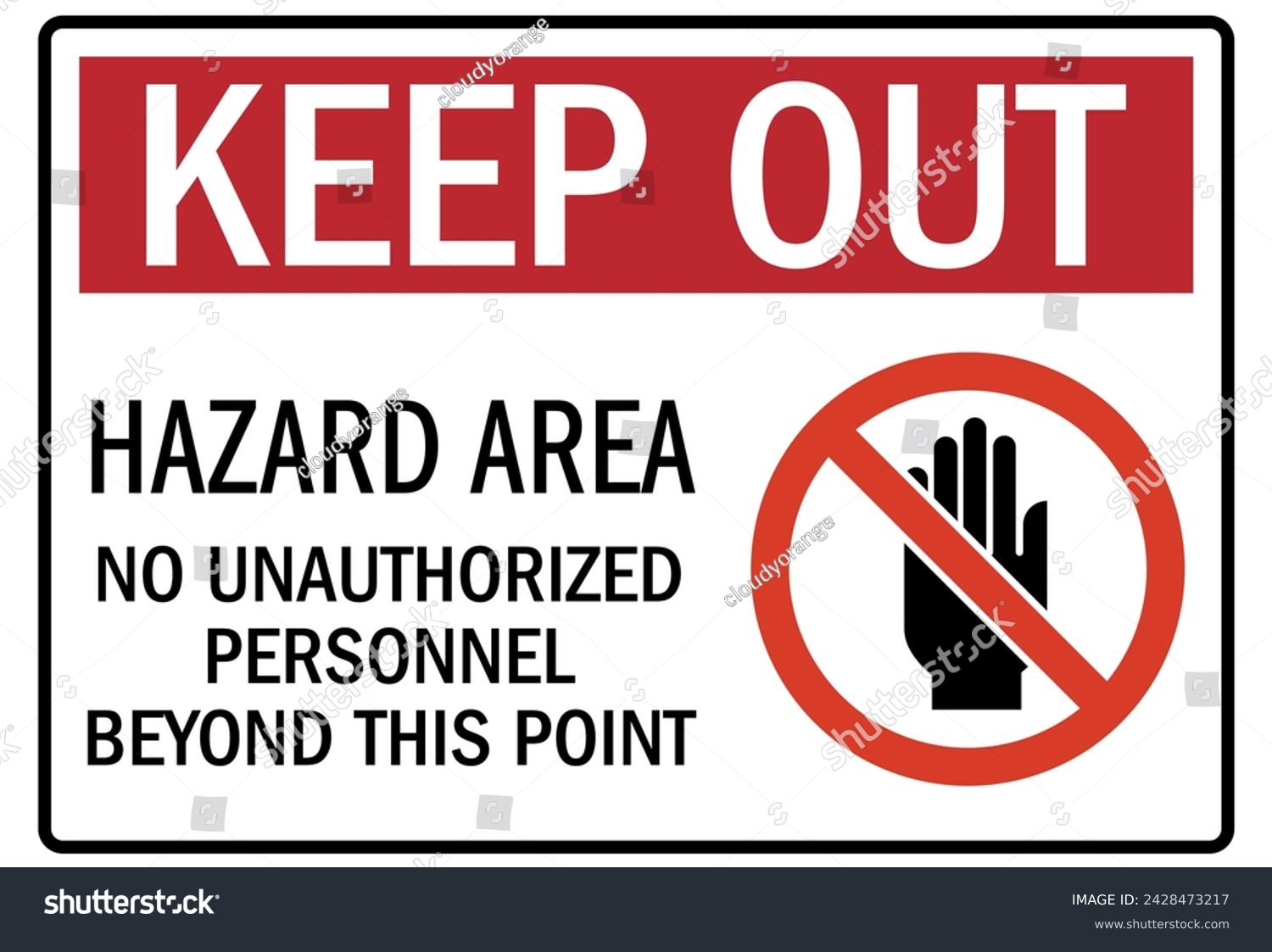 Hazardous area warning sign and labels - Royalty Free Stock Vector ...