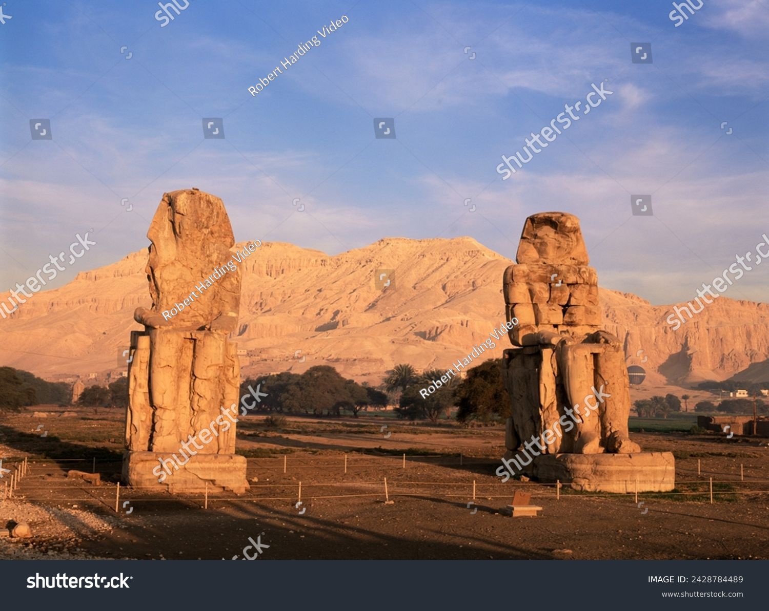 Colossi of memnon, west bank of the nile, thebes, unesco world heritage site, egypt, north africa, africa #2428784489