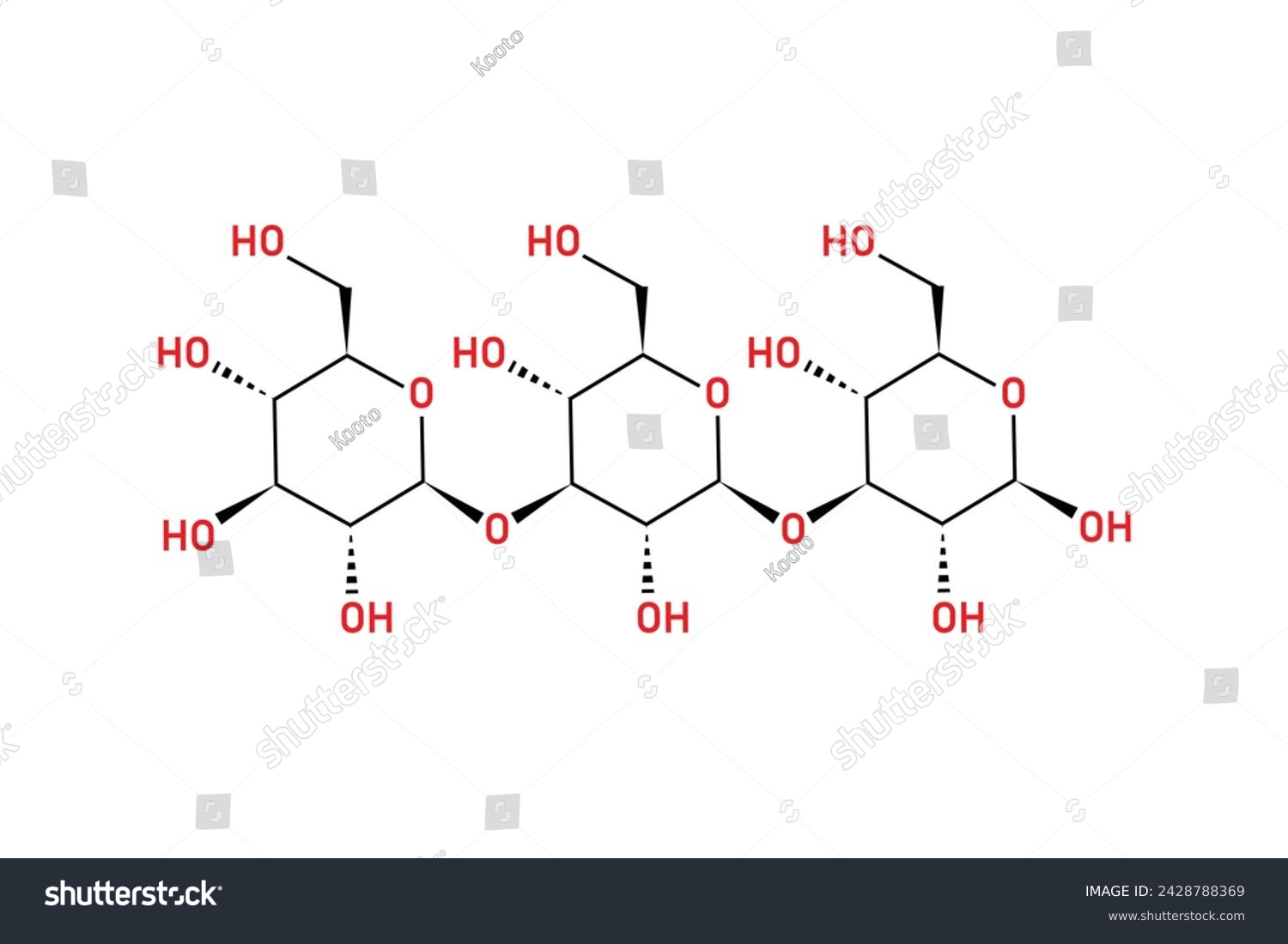 Beta Glucan Molecule Structure Scientific Design - Royalty Free Stock ...