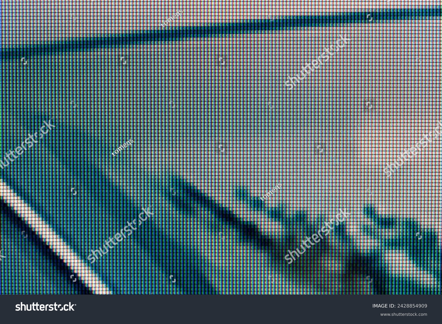A magnified look at the pixels of an LCD screen, dark green grey white black creepy scary unnerving digital tech background monitor display texture macro detail front view, extreme closeup, nobody #2428854909