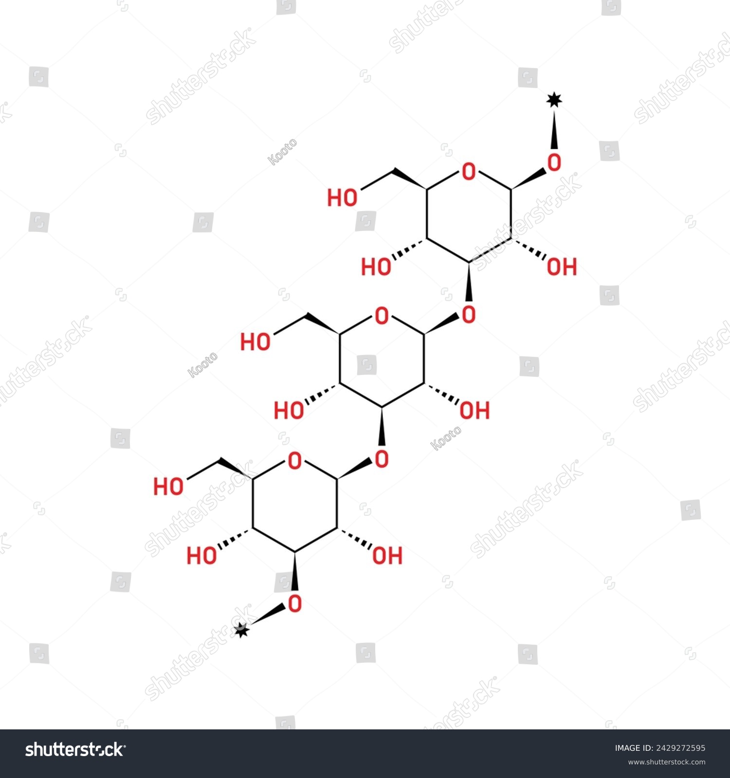 Beta Glucan Molecule Structure Scientific Design - Royalty Free Stock ...