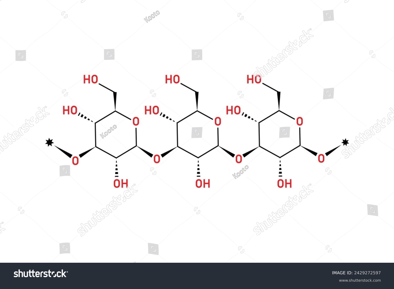 Beta Glucan Molecule Structure Scientific Design - Royalty Free Stock ...