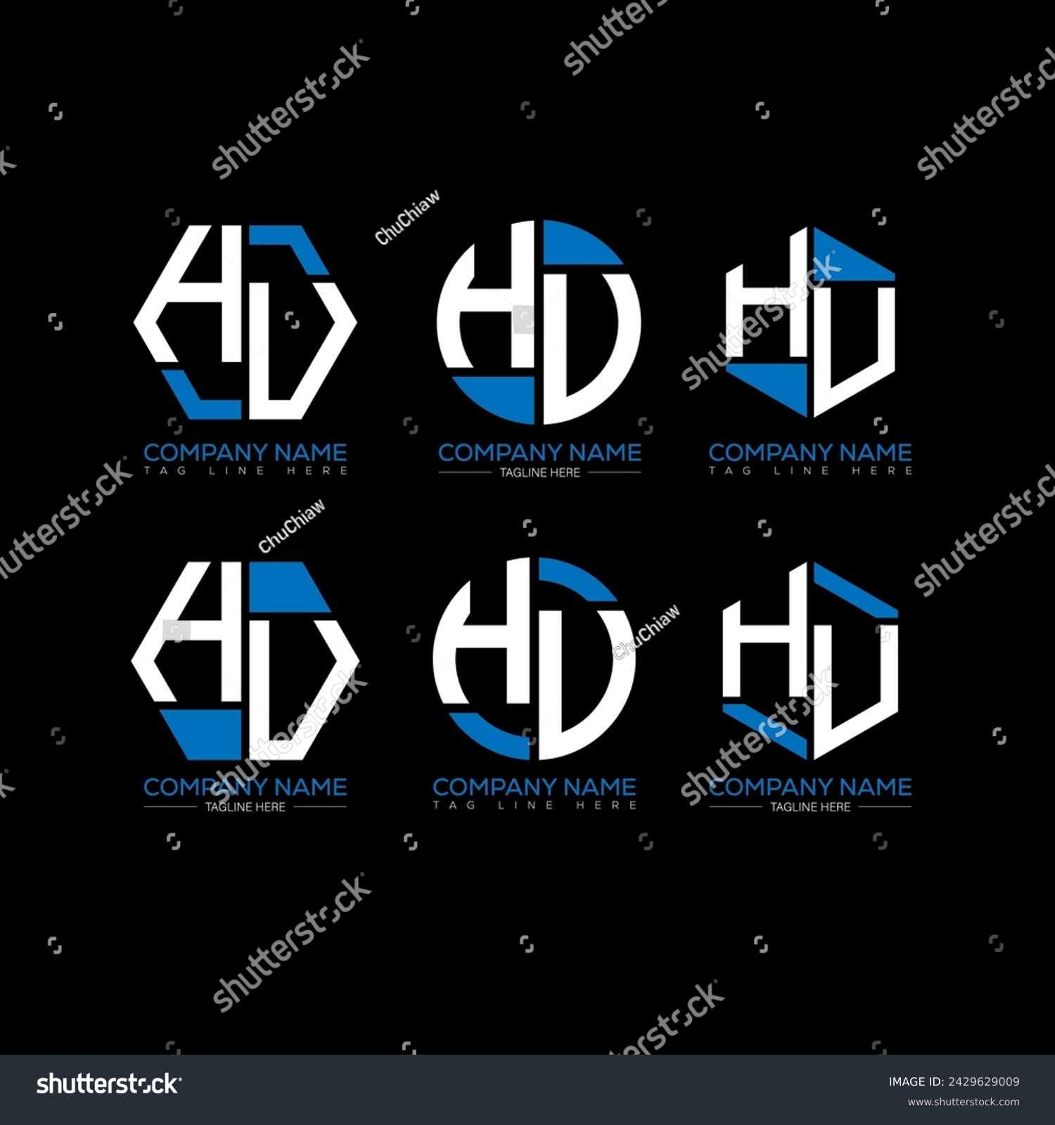 HU letter logo set design.HU monogram polygonal - Royalty Free Stock ...