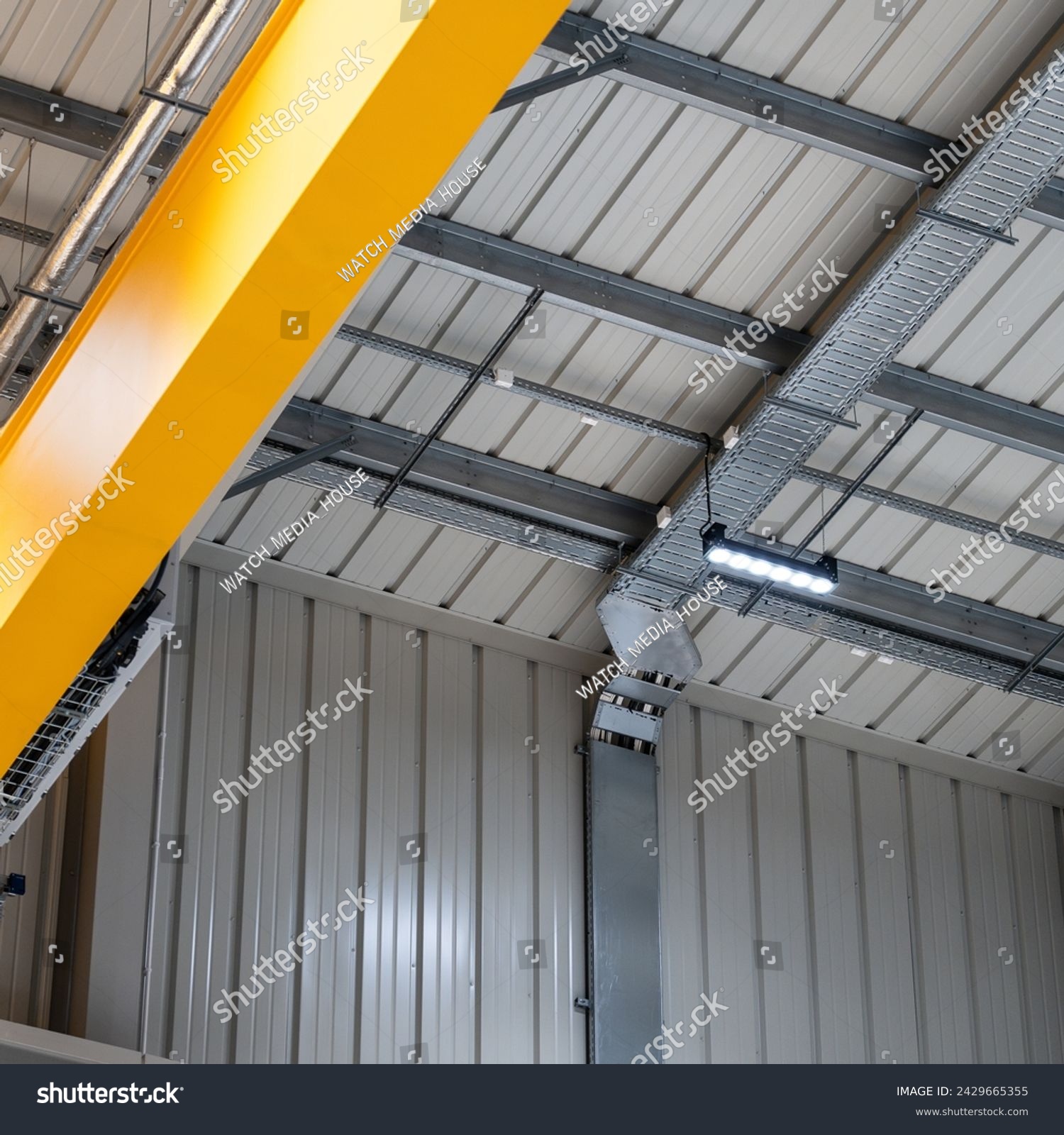 LED lighting motion sensor in an industrial hall #2429665355