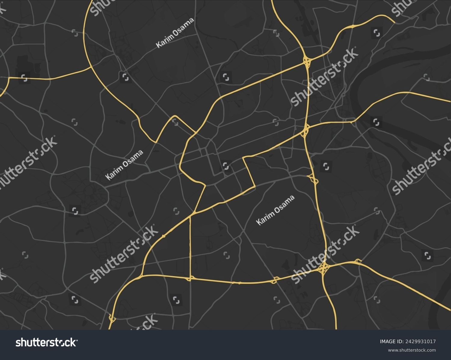 Vector city map of Krefeld in Germany with - Royalty Free Stock Vector ...