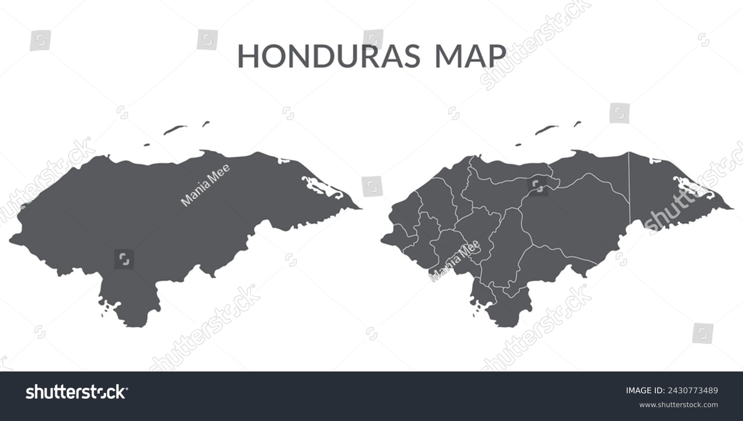 Honduras map Map of Honduras in - Avopix 2430773489
